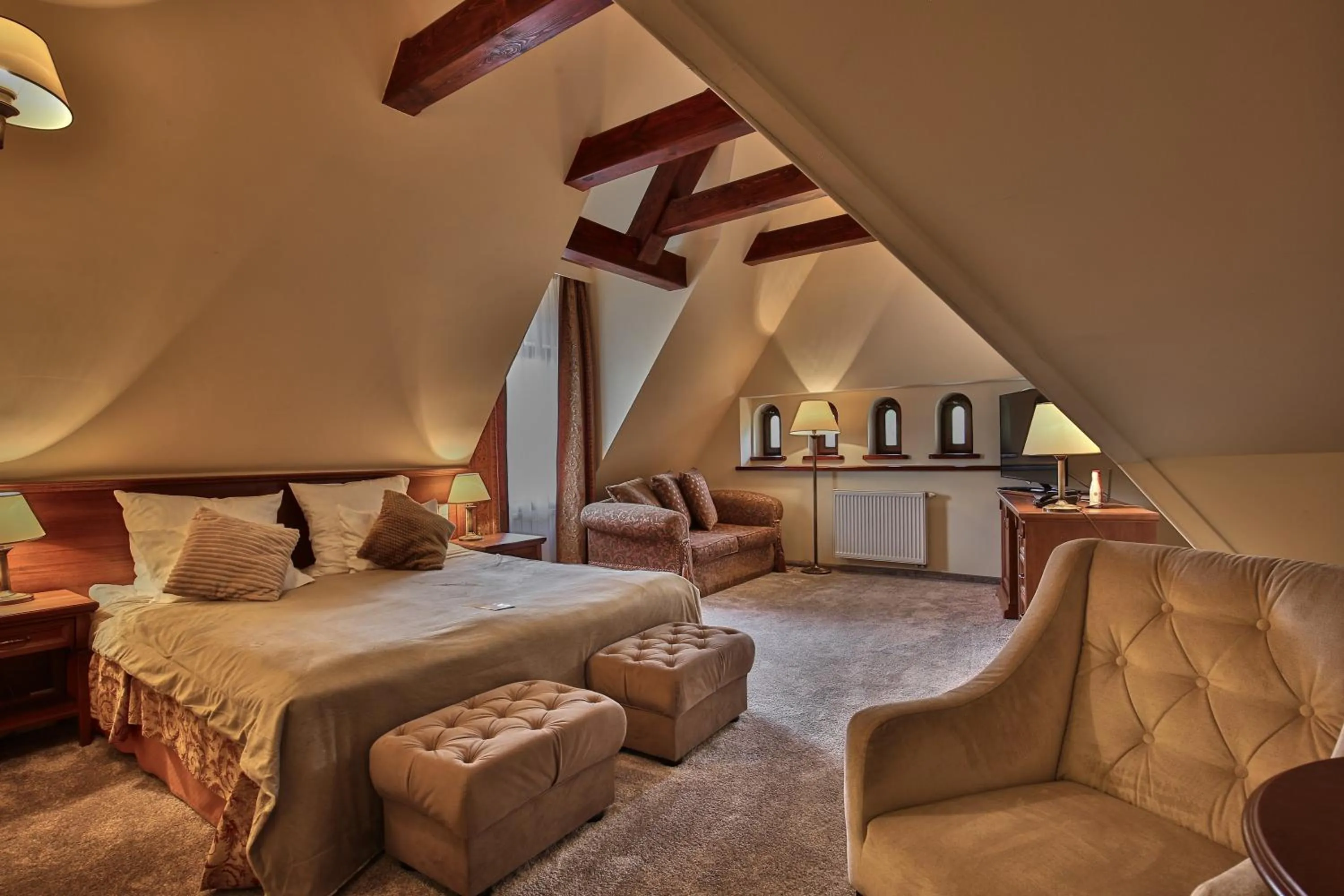 Bed in Grand Hotel Stamary