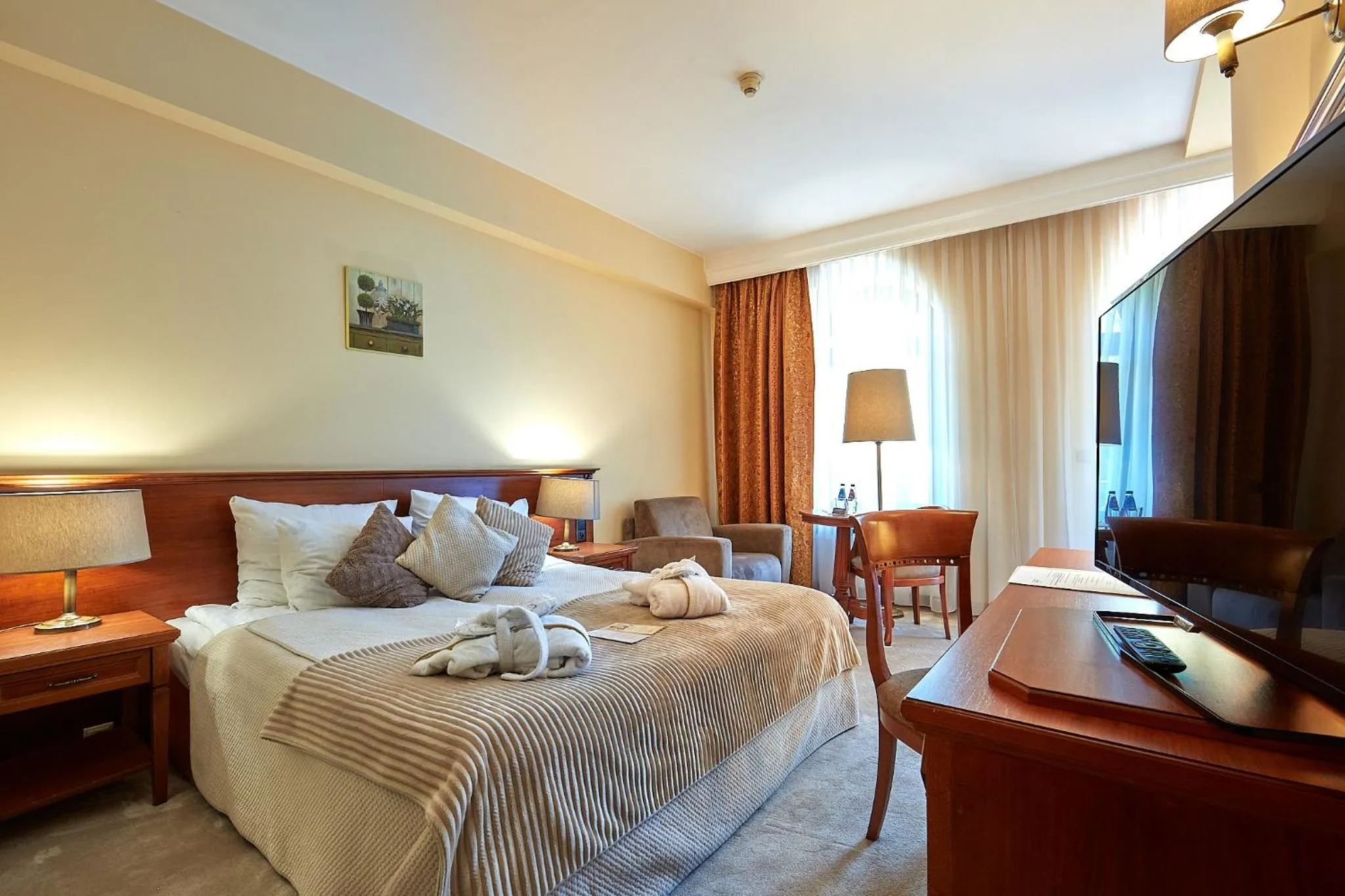 Bed in Grand Hotel Stamary