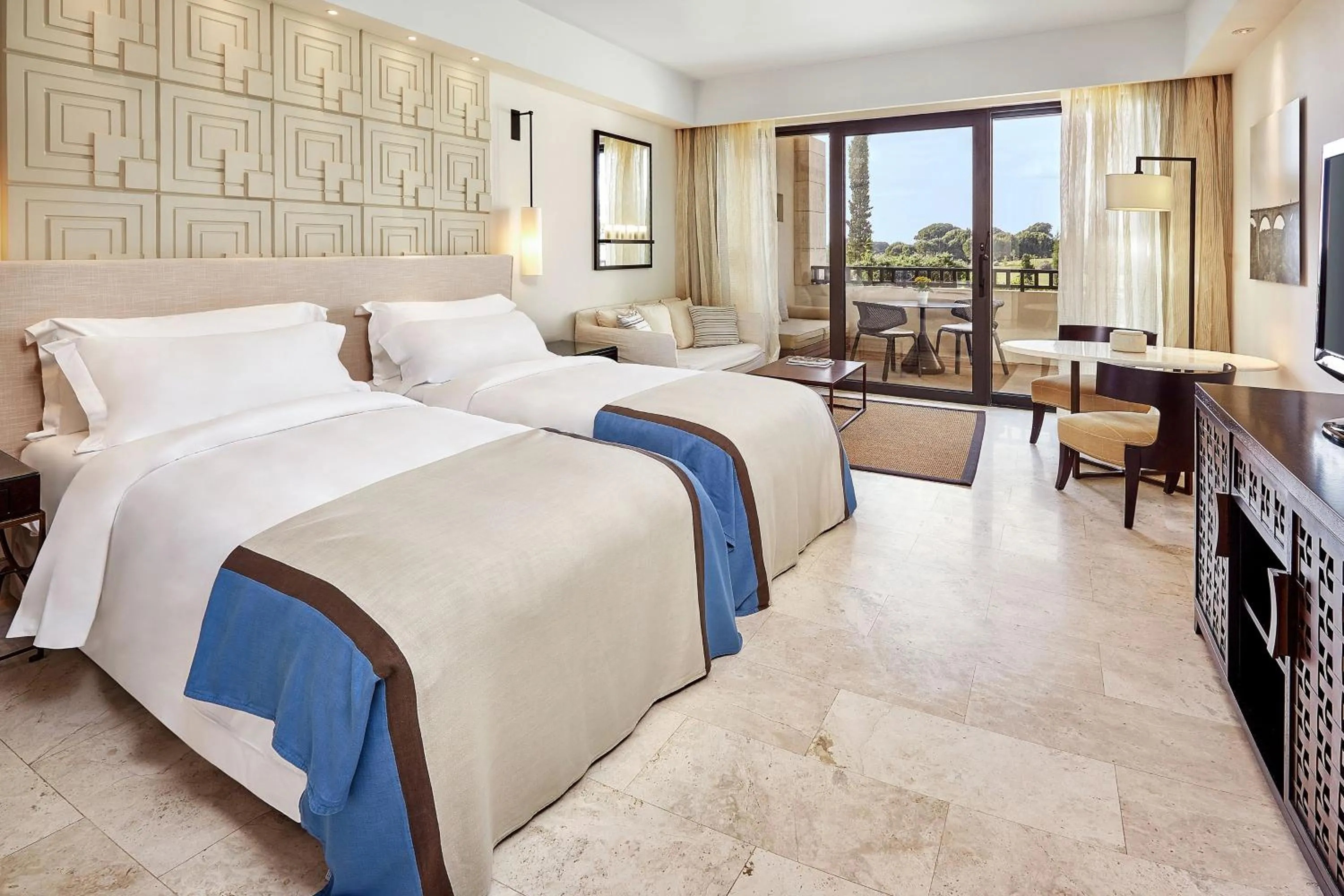 Photo of the whole room, Bed in The Romanos, a Luxury Collection Resort, Costa Navarino