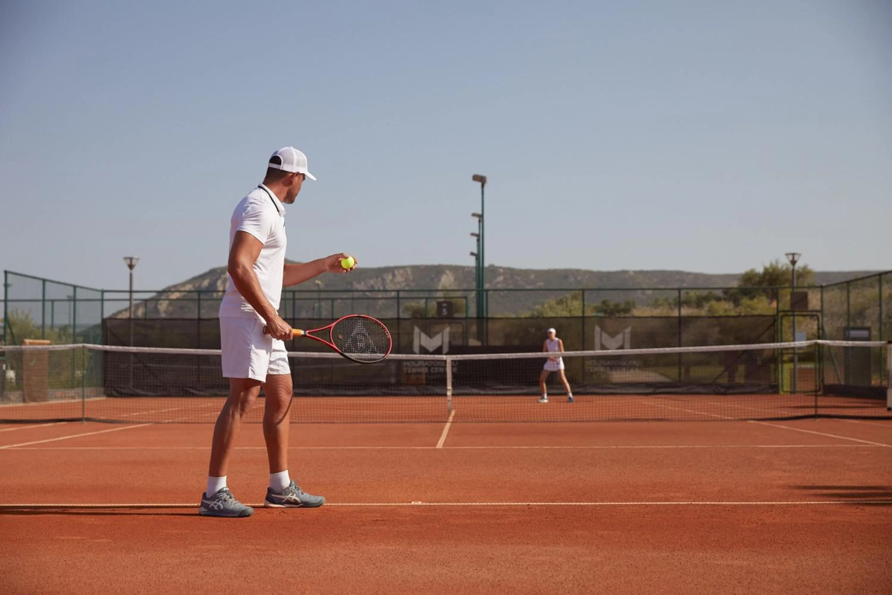 Tennis court in The Romanos, a Luxury Collection Resort, Costa Navarino