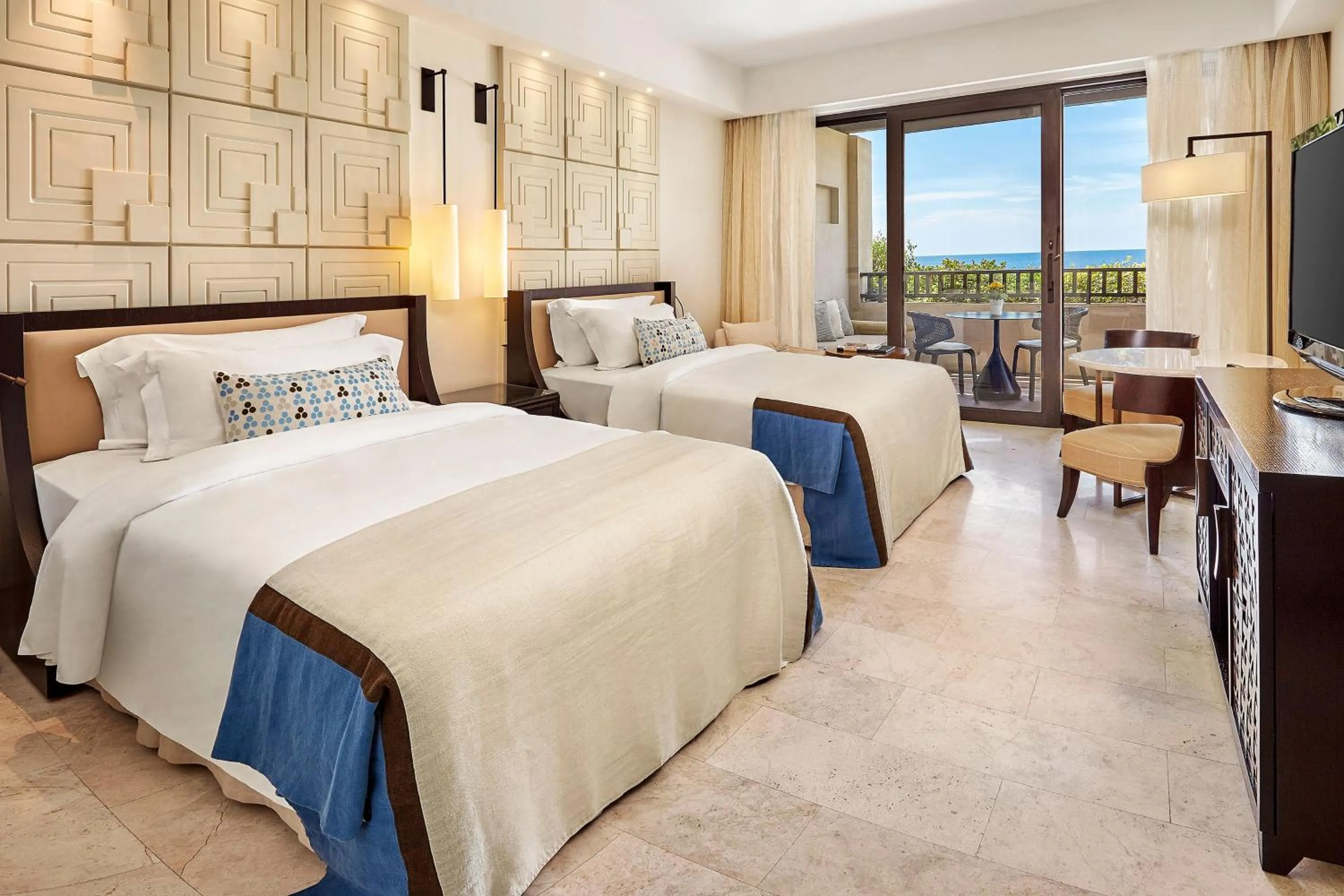 Photo of the whole room, Bed in The Romanos, a Luxury Collection Resort, Costa Navarino