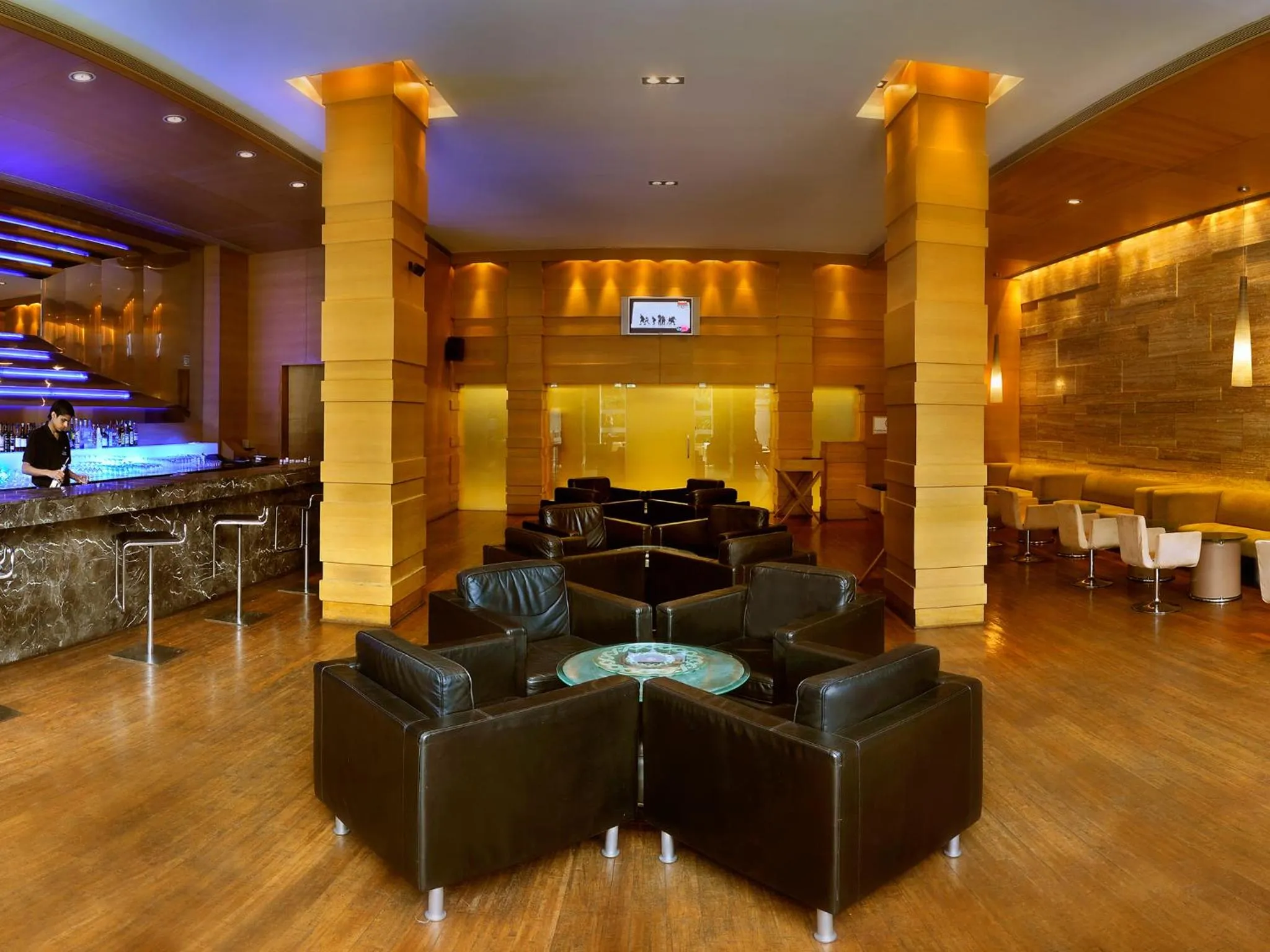 Lounge or bar in The Lalit Ashok