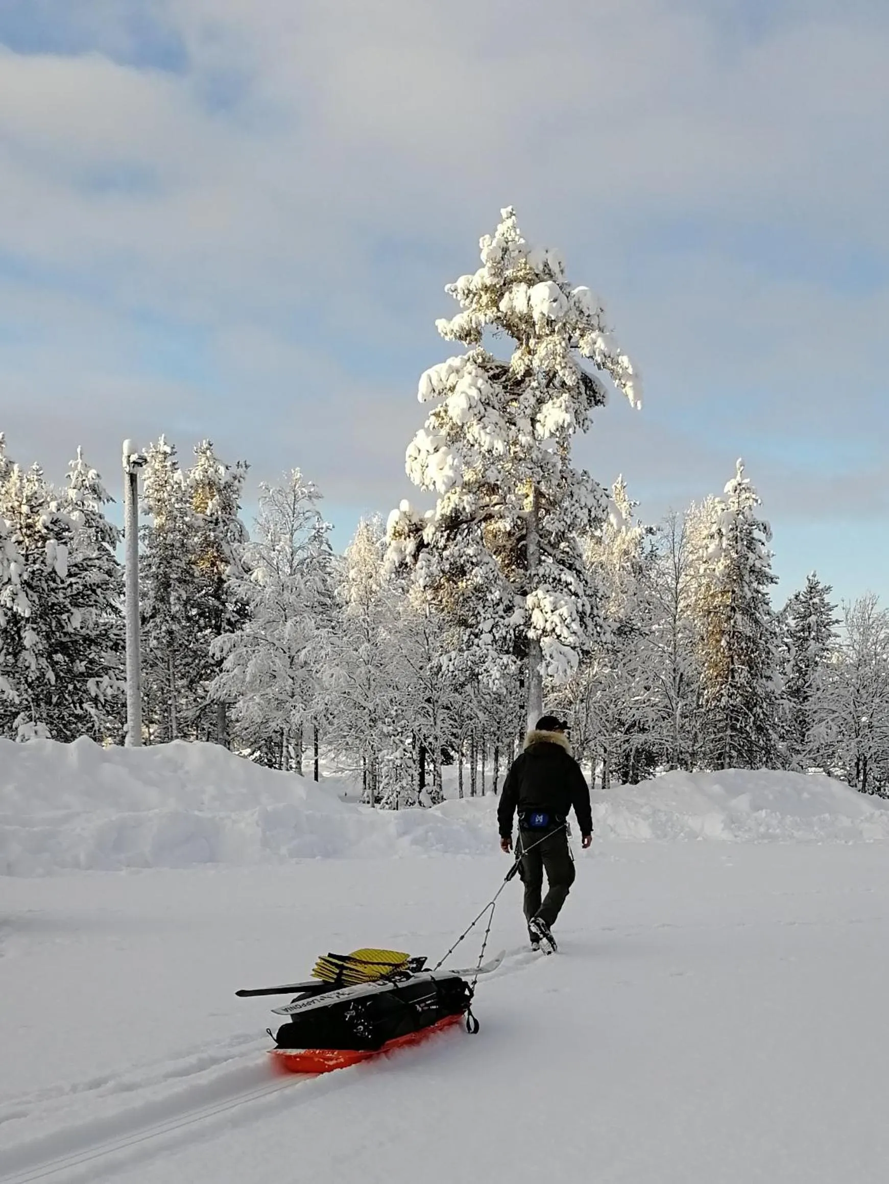Skiing in Vuotson Maja B&B