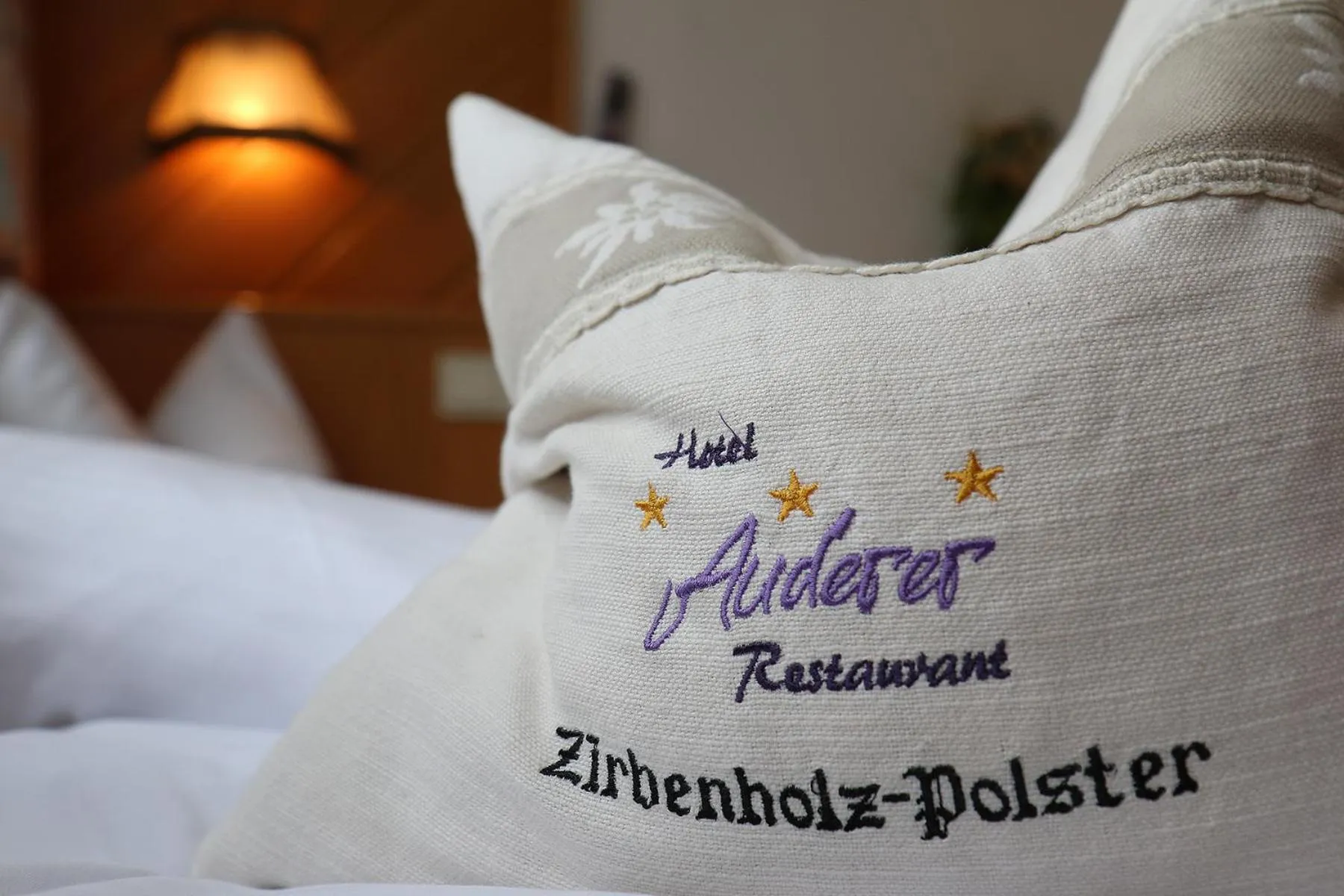 Decorative detail, Bed in Hotel Auderer
