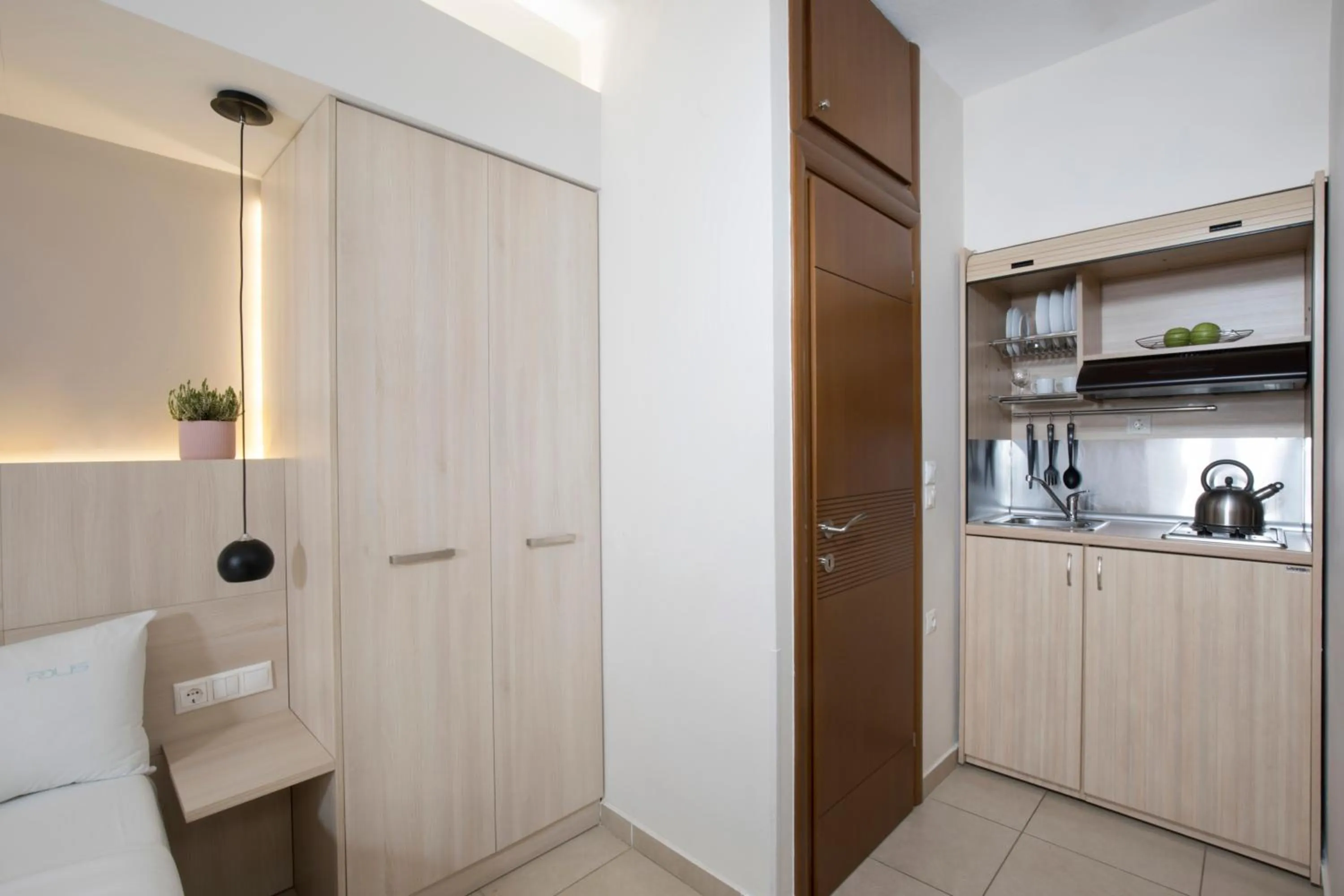 Kitchen or kitchenette in Polis Apartments