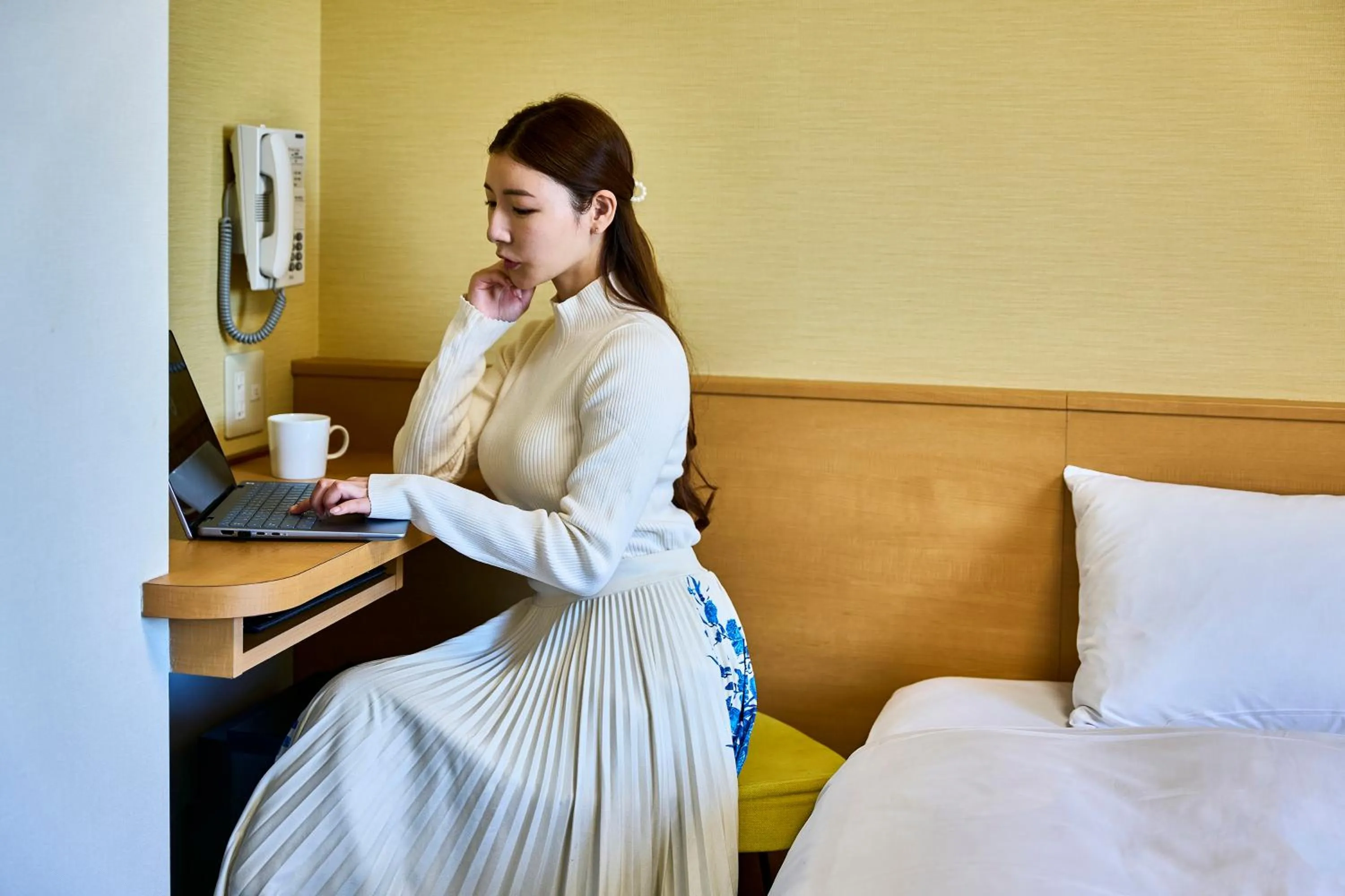 People, Bed in Hotel Sobial Osaka Dome