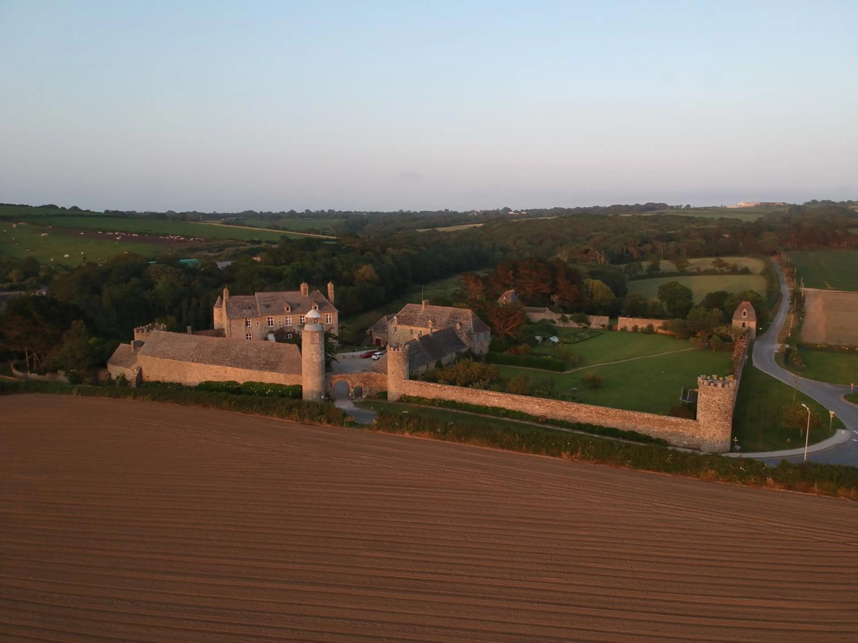 Bird's eye view in Les Chambres du Château du Rozel