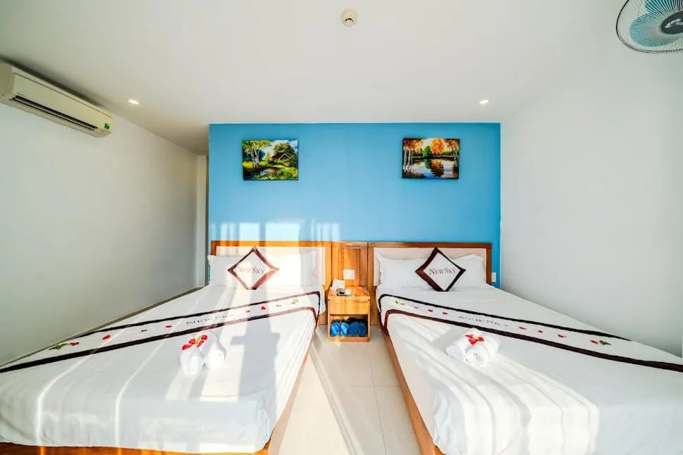 Bed in New Sky Hotel