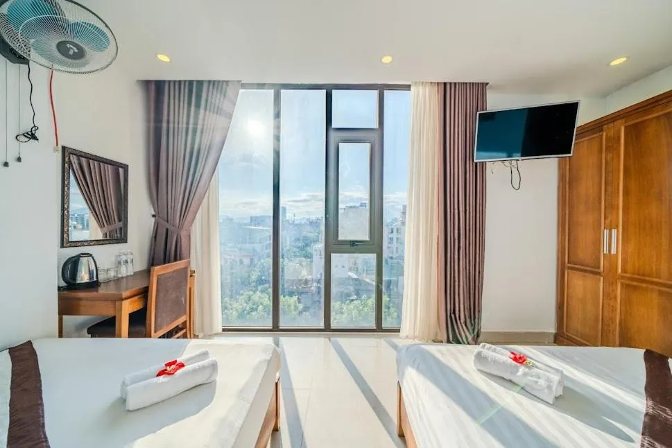 Bed in New Sky Hotel