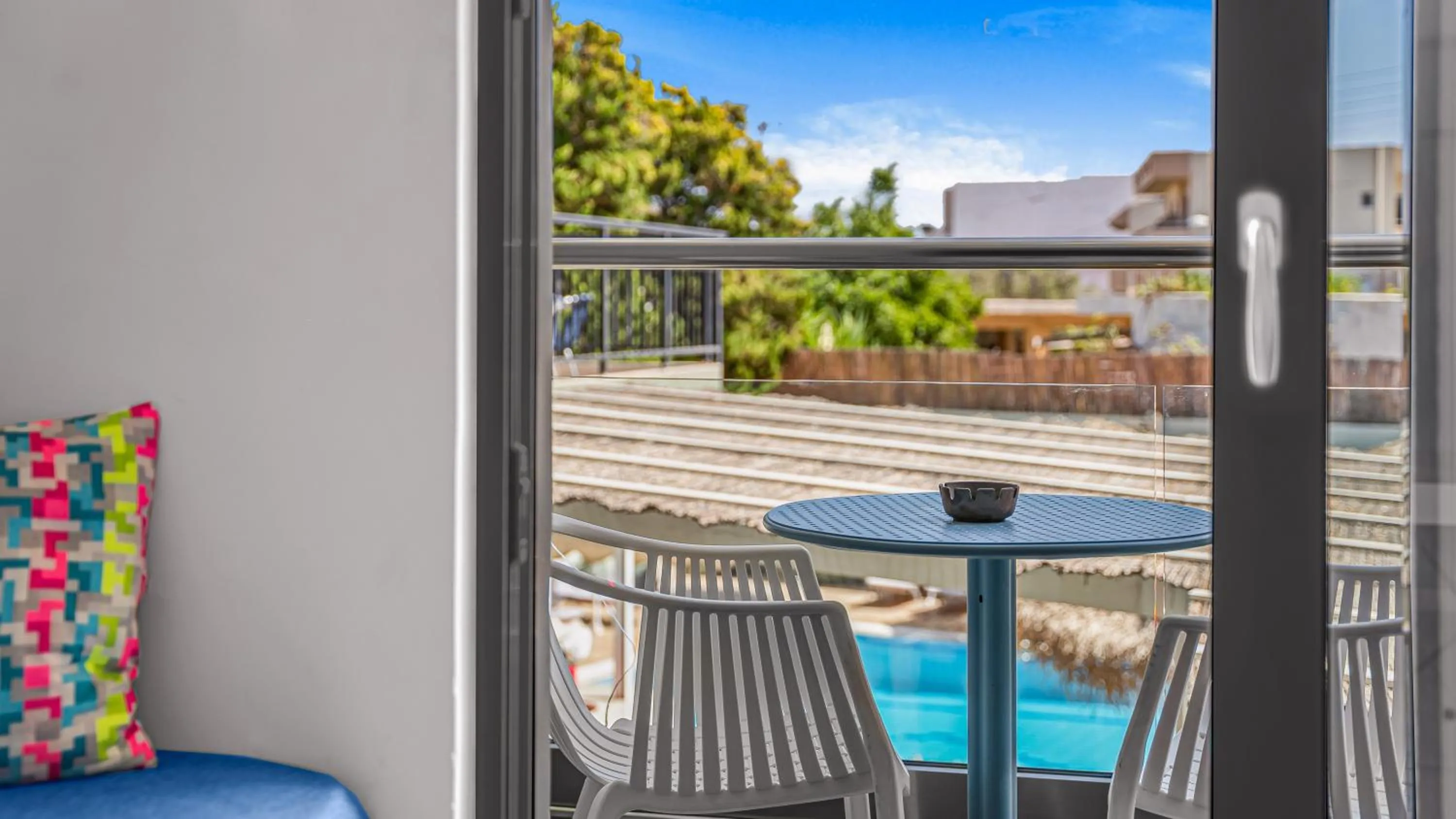 Balcony/Terrace in Natali Apartments by Estia