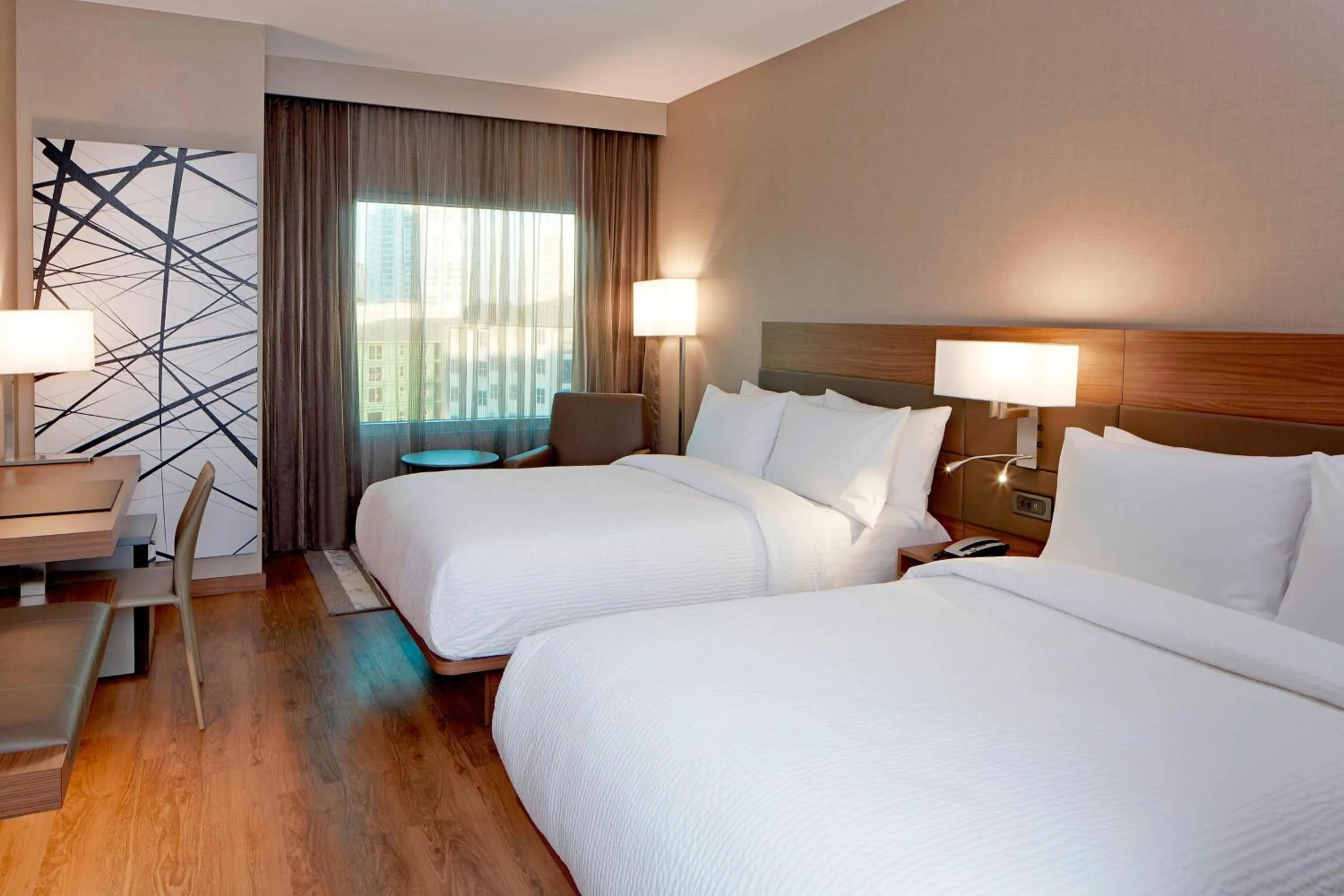 Photo of the whole room, Bed in AC Hotel by Marriott Atlanta Buckhead at Phipps Plaza