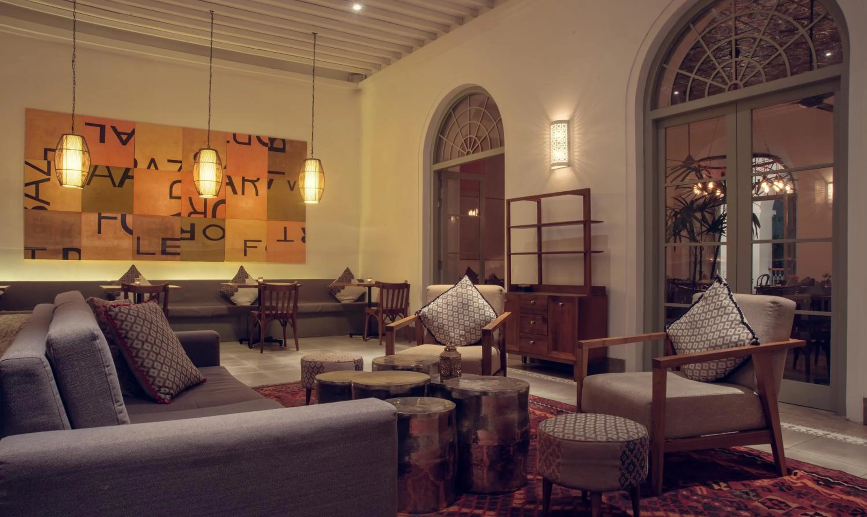 Seating area in Fort Bazaar