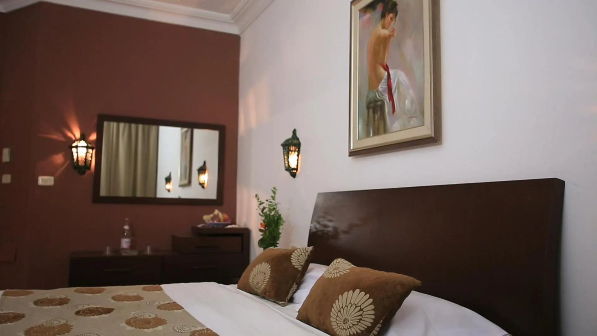 Bedroom, Bed in Hotel Les Palmiers