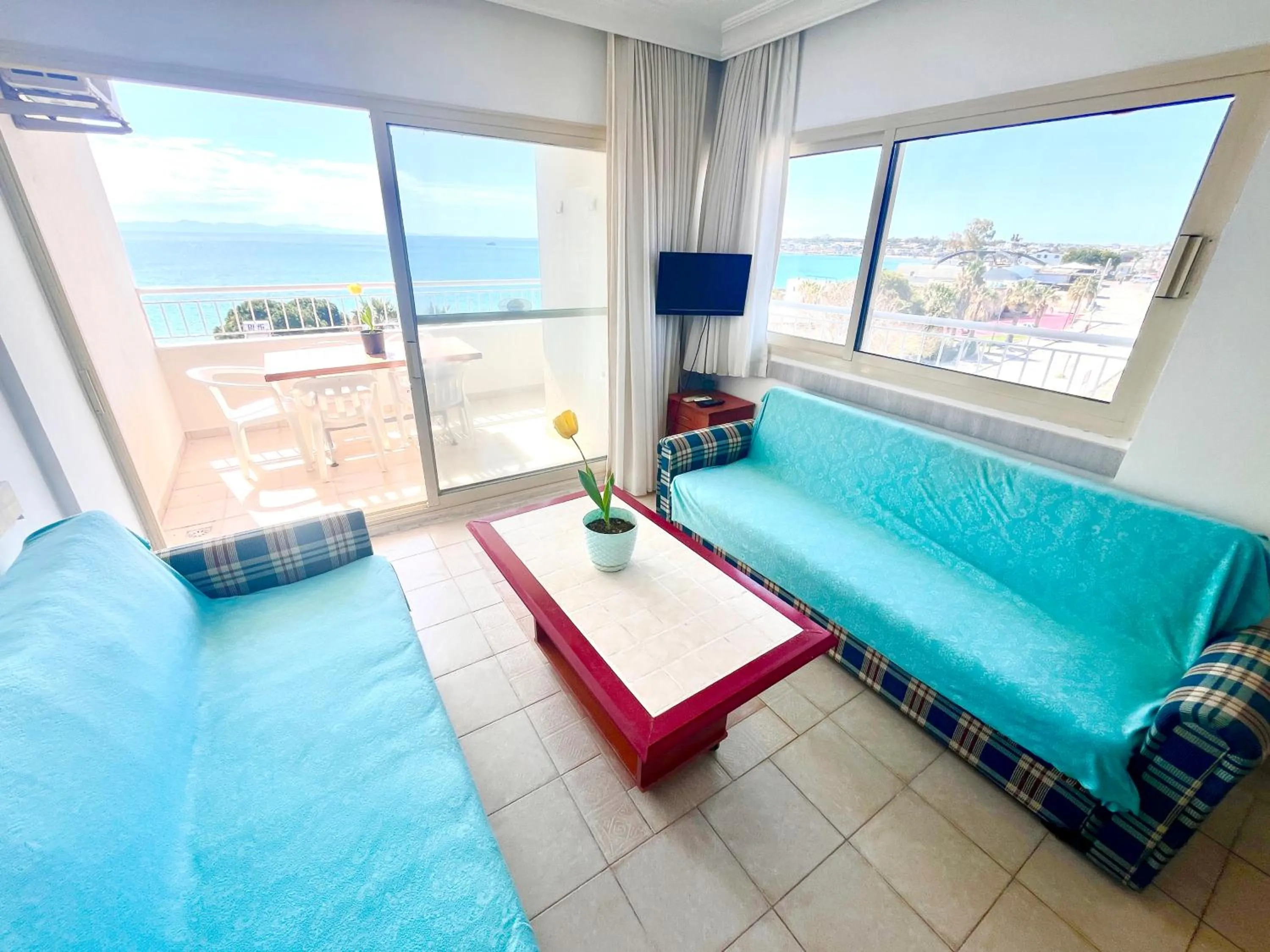 Bed in HOLIDAY APART 50 meters to BEACH, Sea view apartments