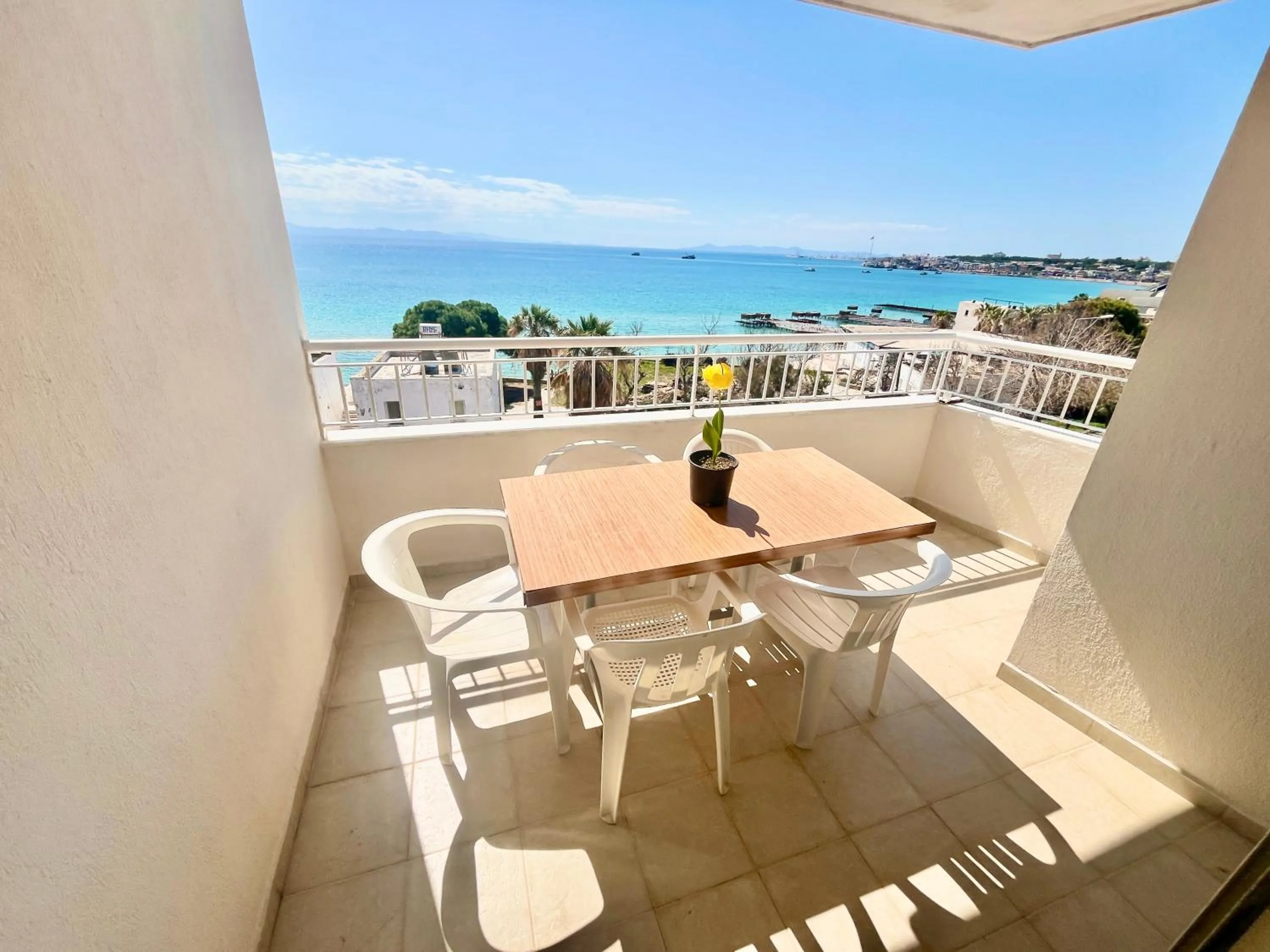 Patio in HOLIDAY APART 50 meters to BEACH, Sea view apartments