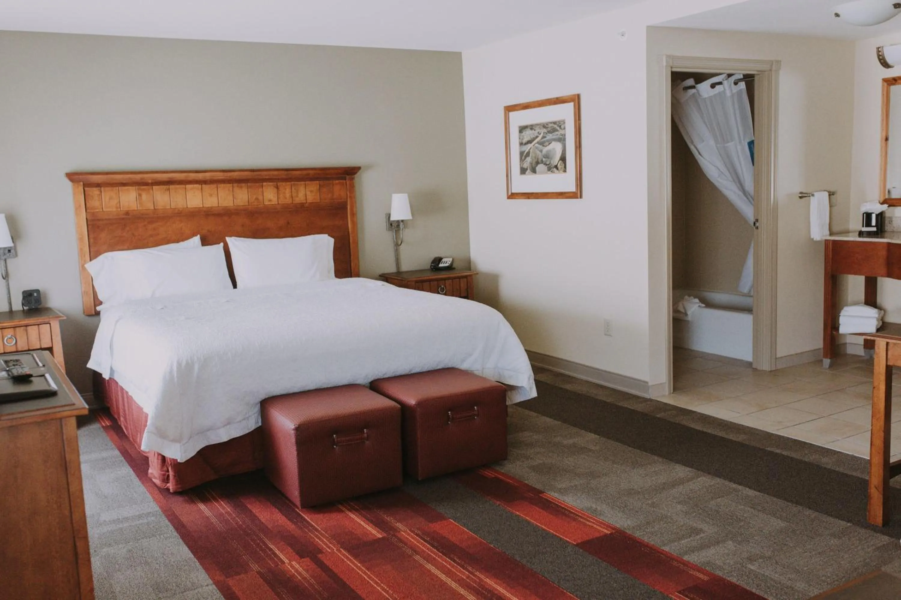 Bed in Hampton Inn & Suites Green River