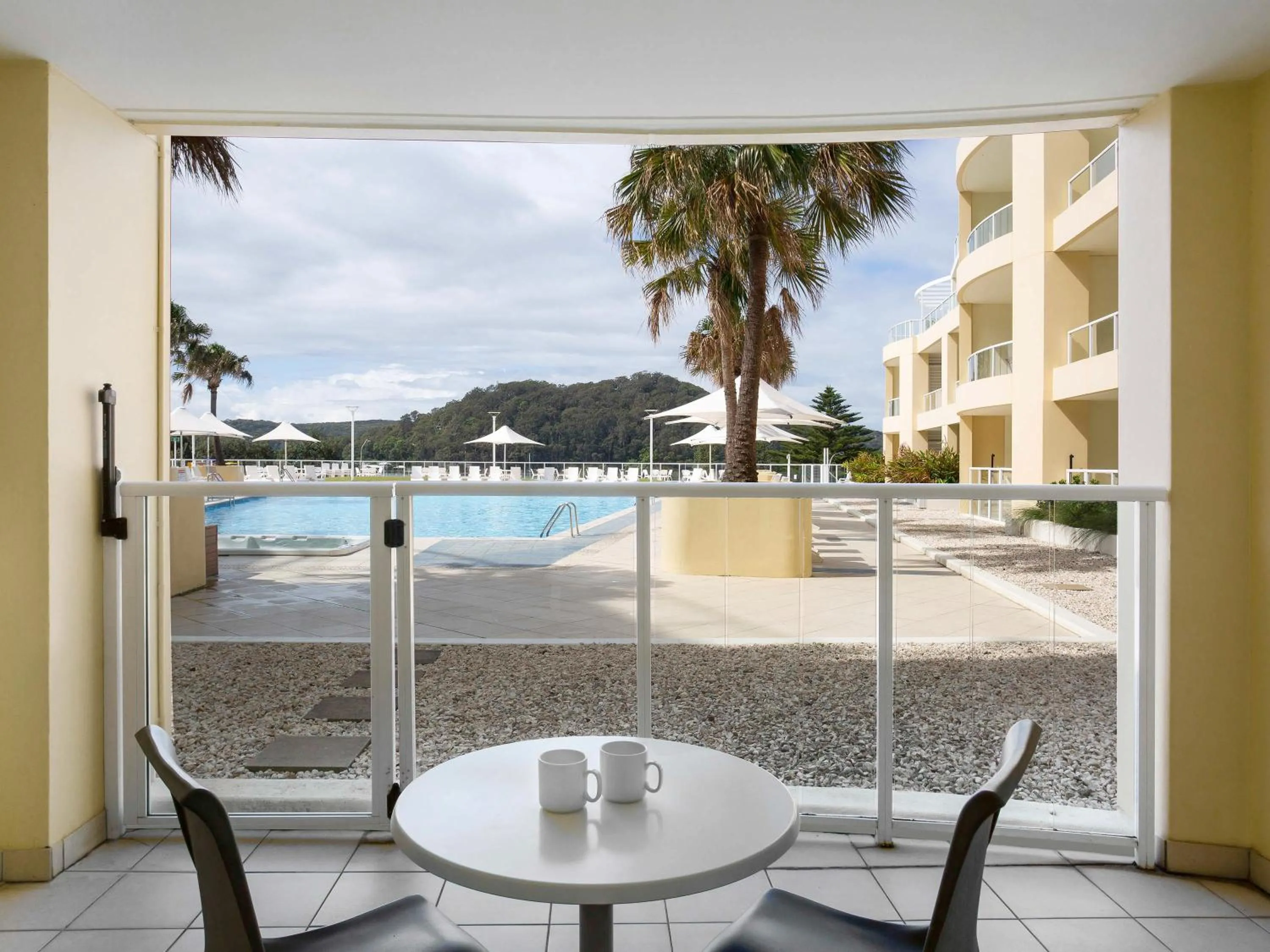 Pool view in Mantra Ettalong Beach