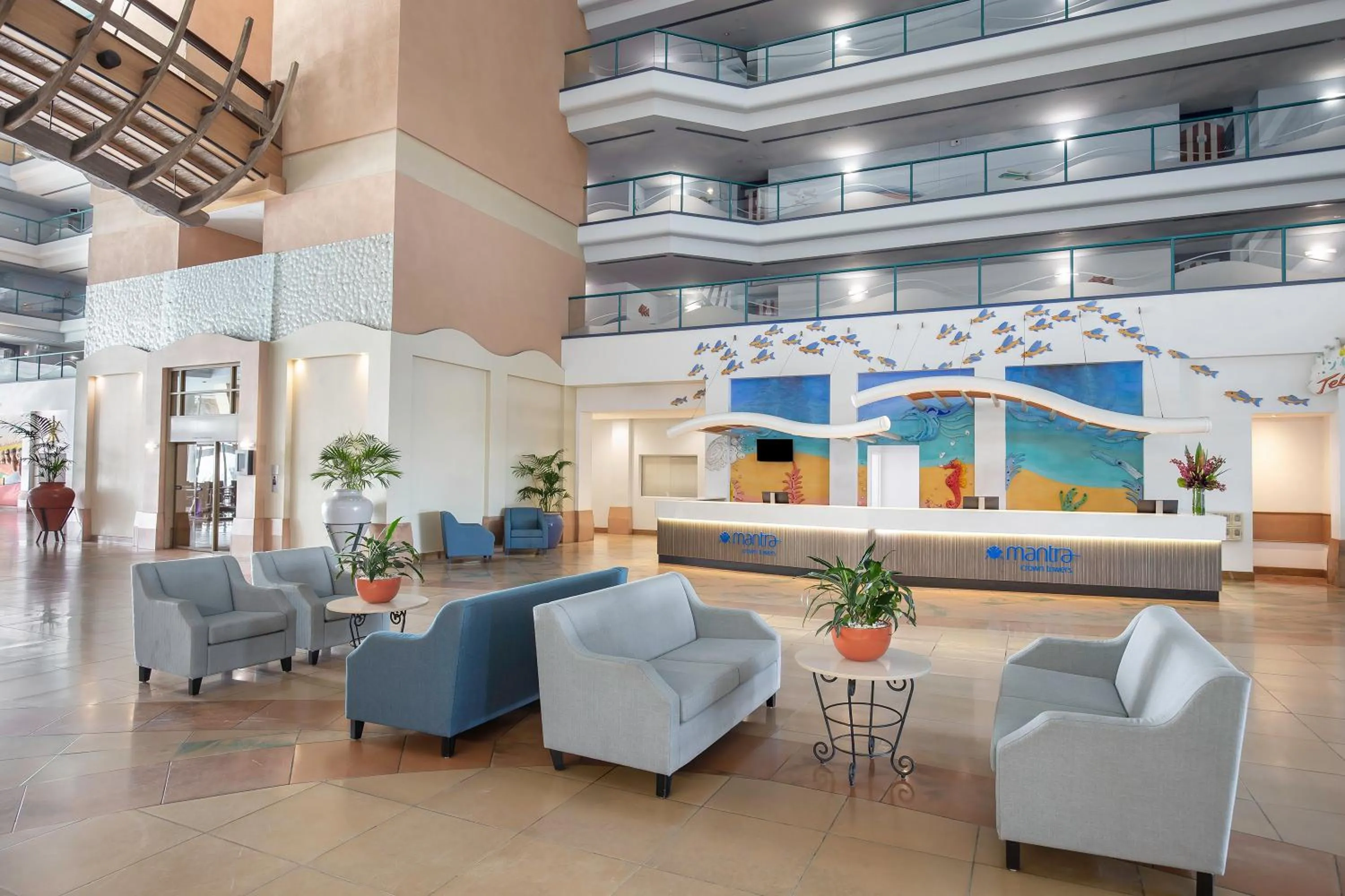 Seating area in Mantra Crown Towers