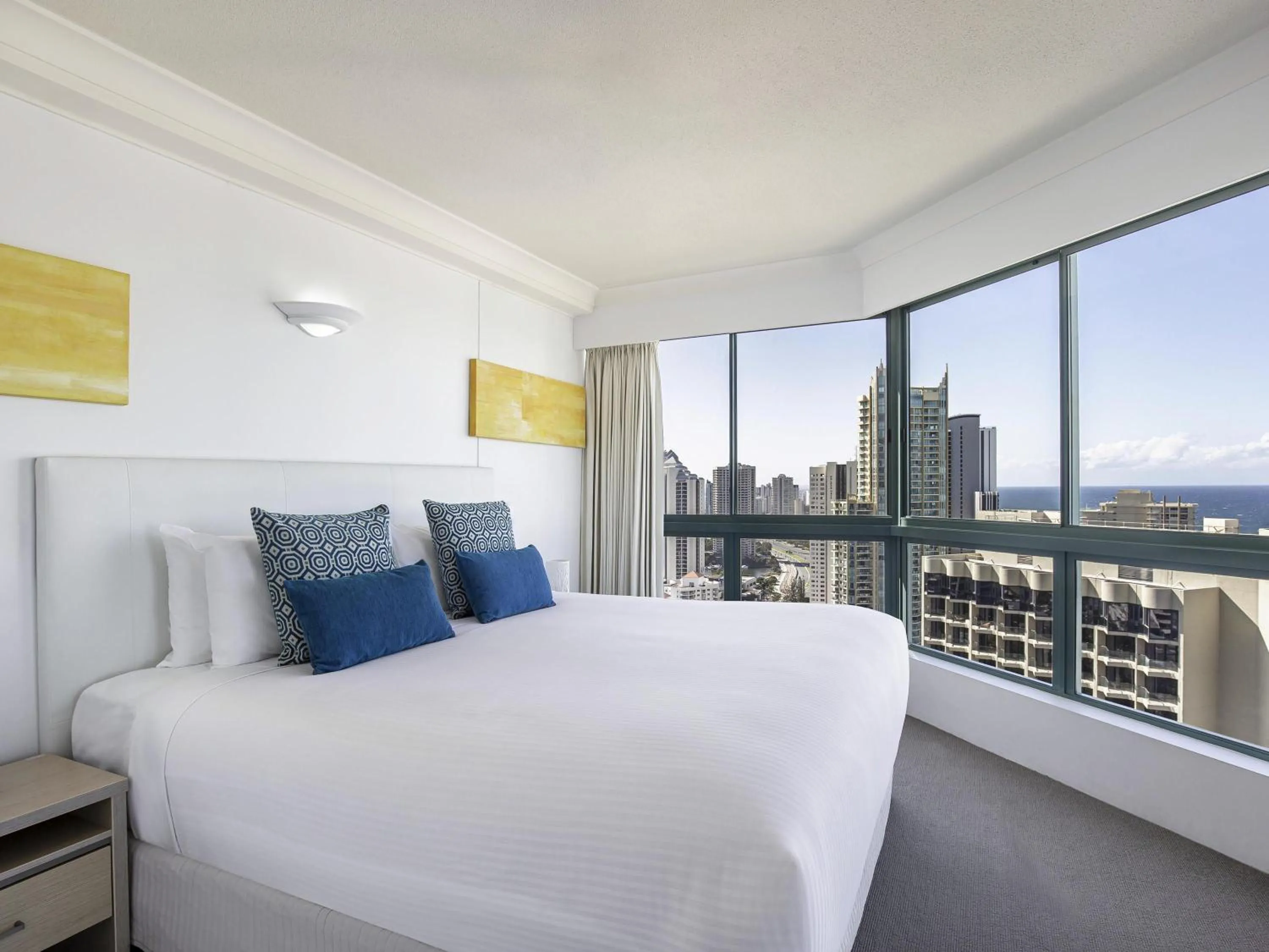 Bedroom, Bed in Mantra Crown Towers