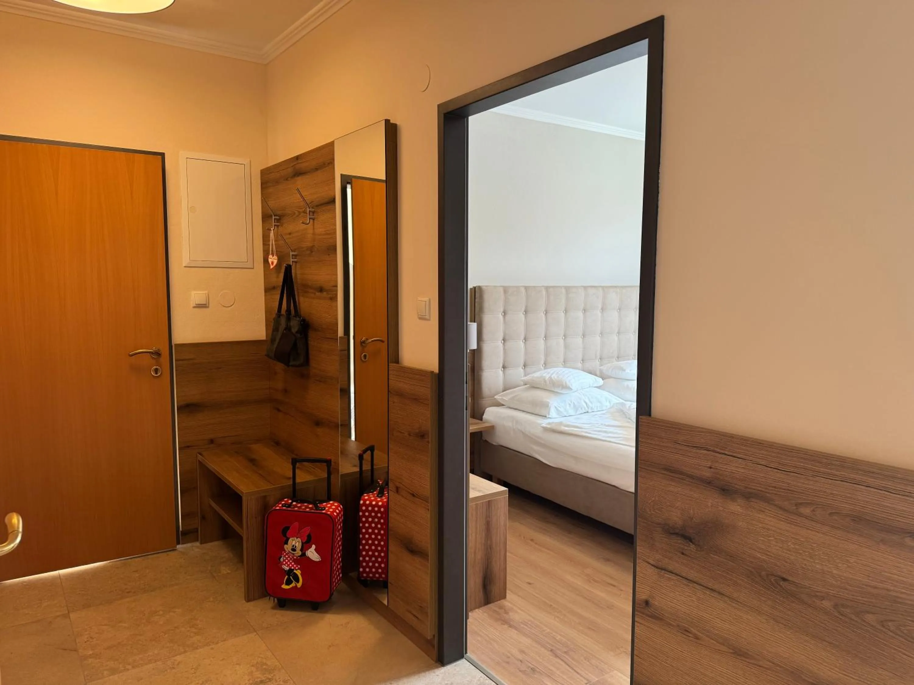 Photo of the whole room, Bed in Der Marienhof Hotel Garni