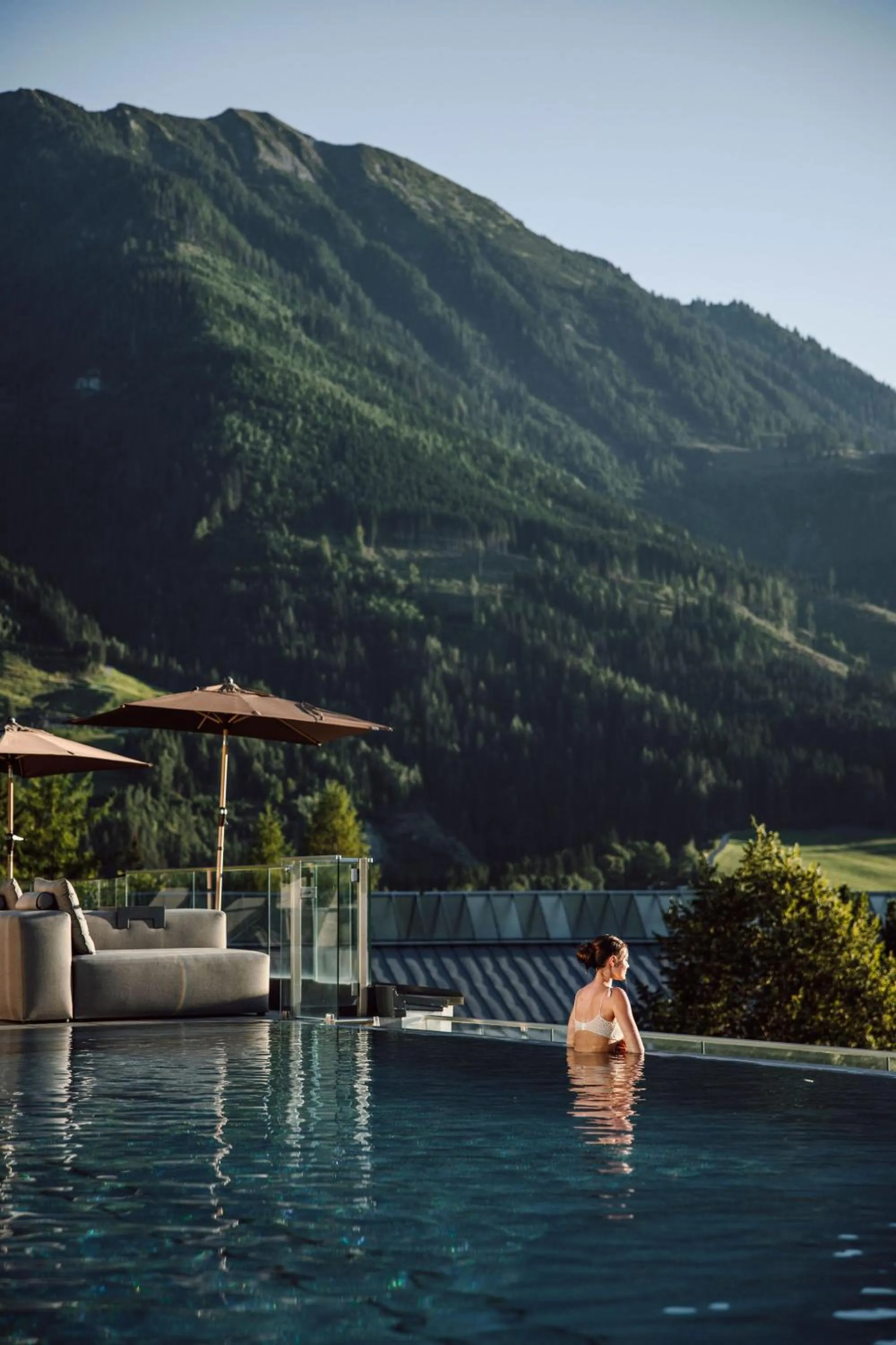 Pool view in Alpina Alpendorf