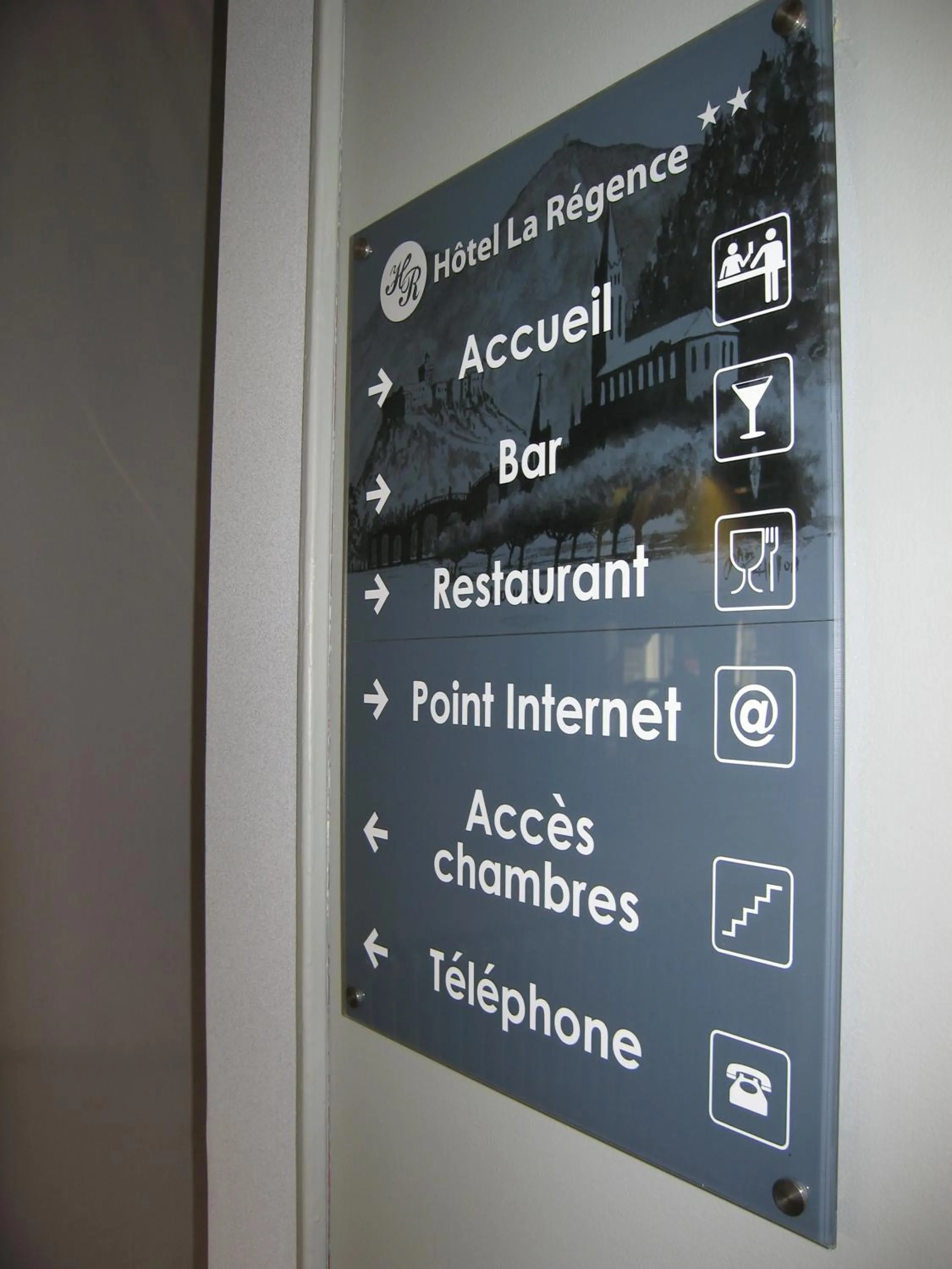 Decorative detail in Hotel Restaurant La Regence