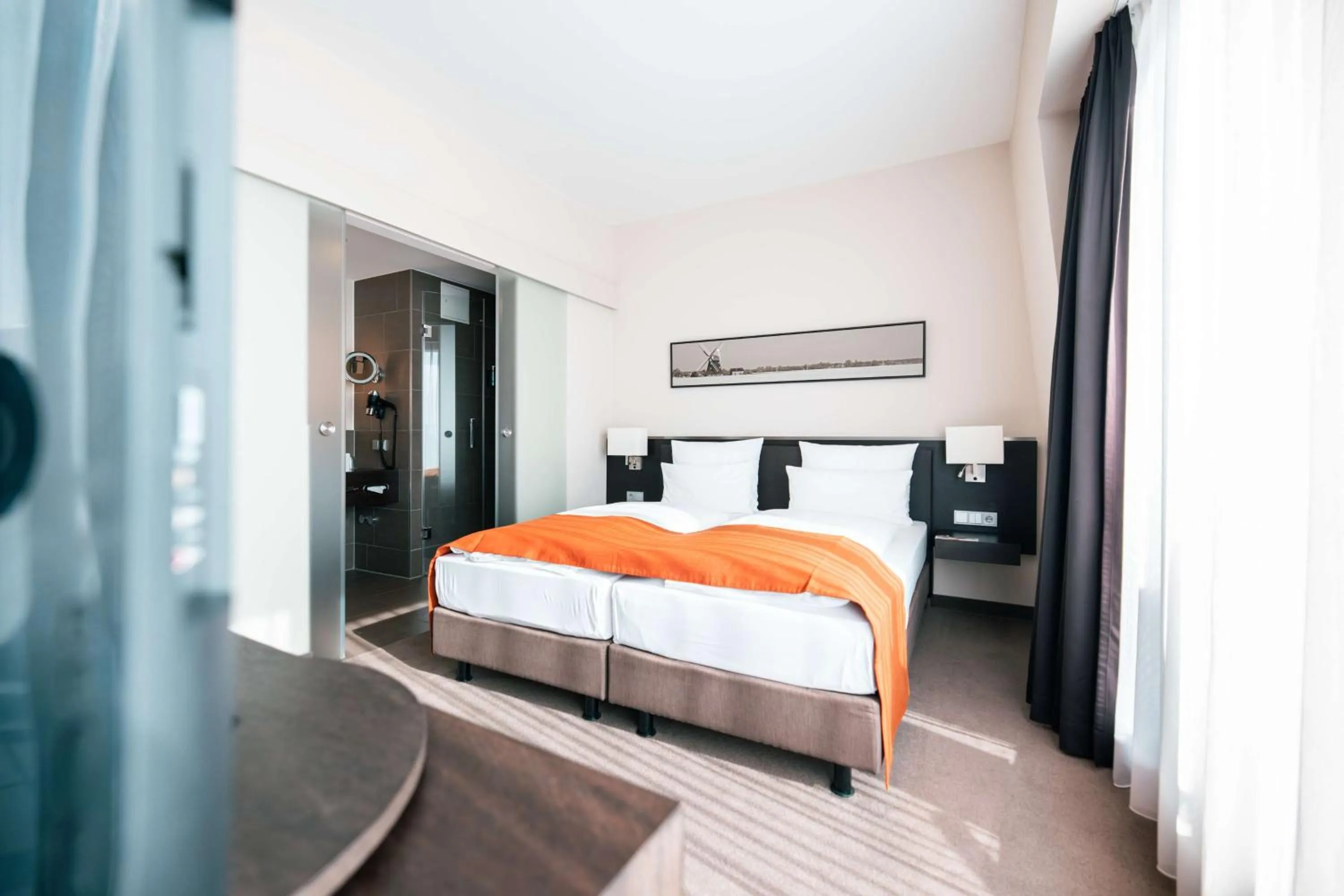 Bedroom, Bed in ATLANTIC Hotel Lübeck