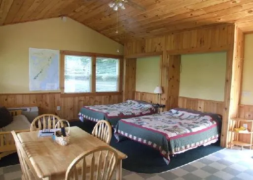 Bed in Nantahala Cabins