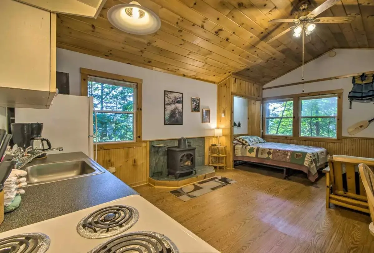 Bed in Nantahala Cabins