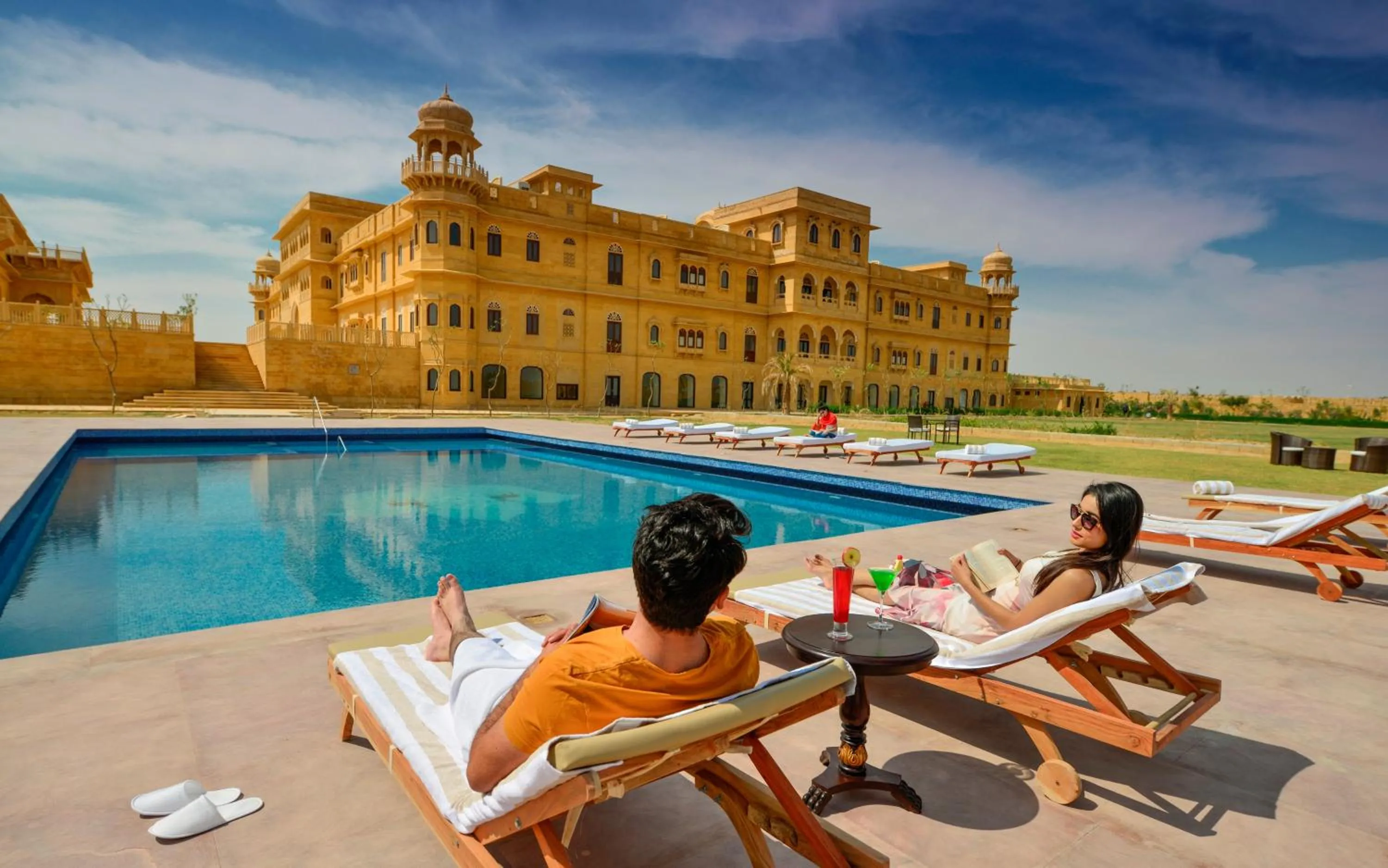 Pool view in Hotel Jaisalkot