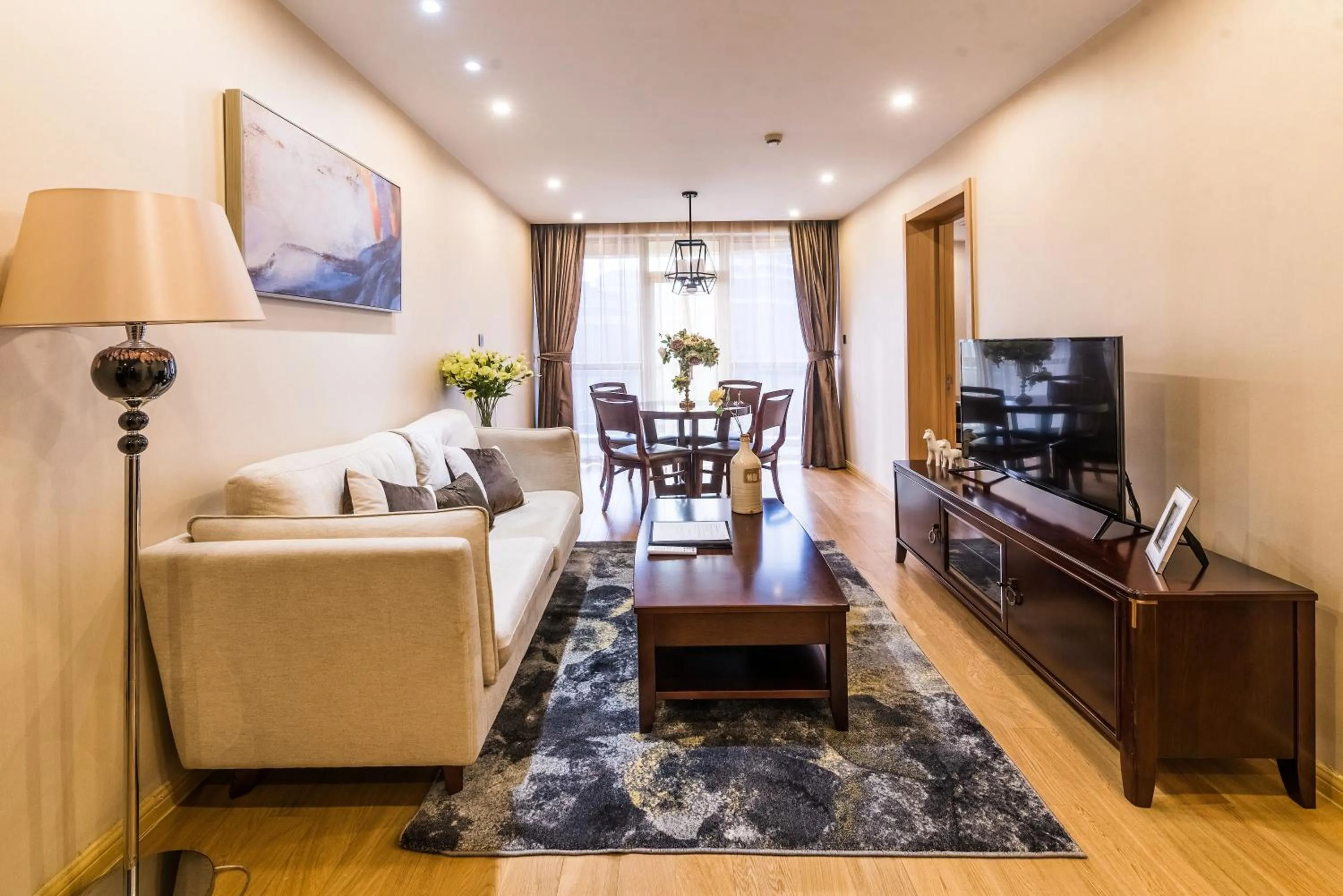 Living room in Green Court Residence Jinqiao Diamond Shanghai