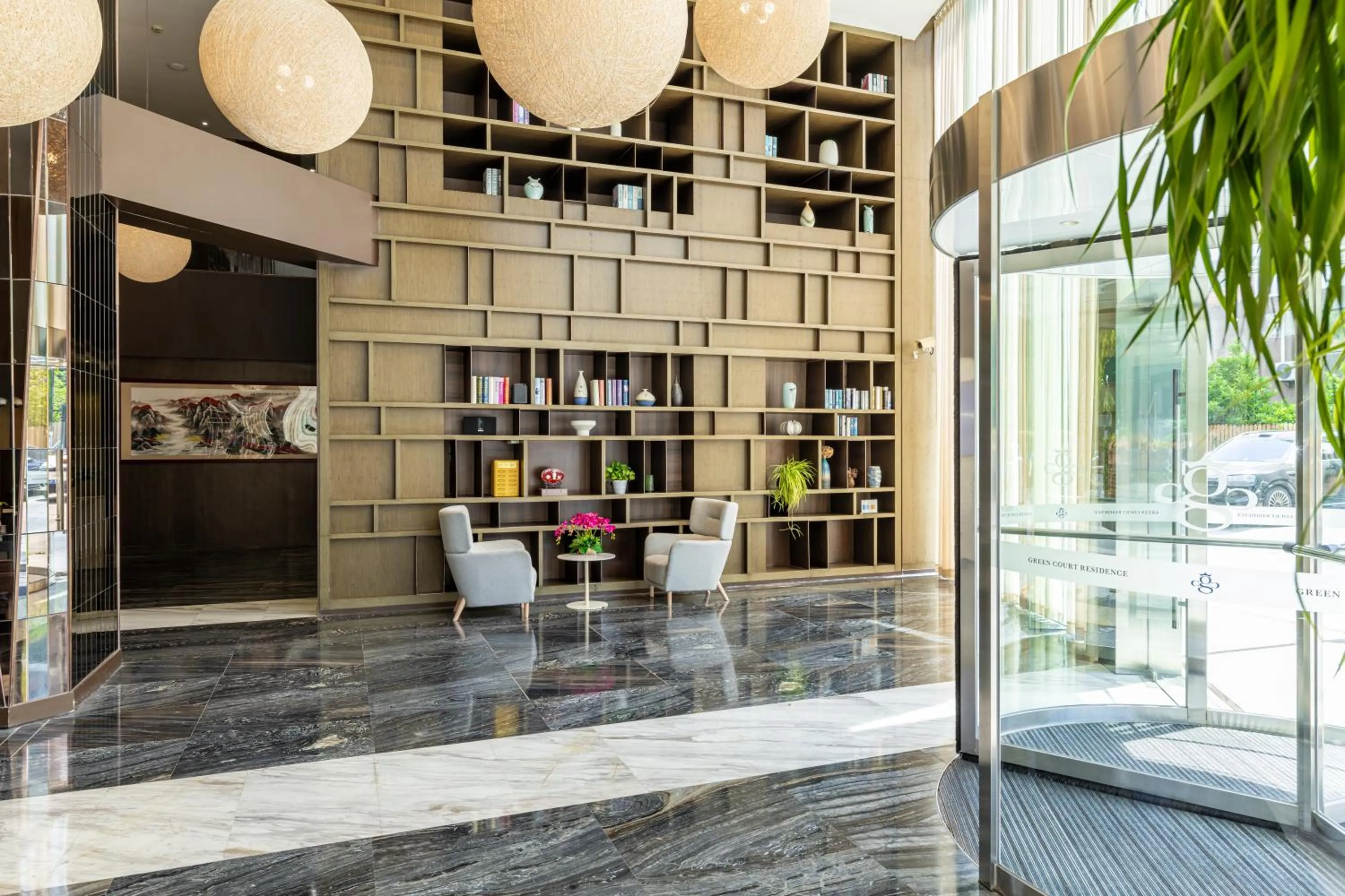 Lobby or reception in Green Court Residence Jinqiao Diamond Shanghai