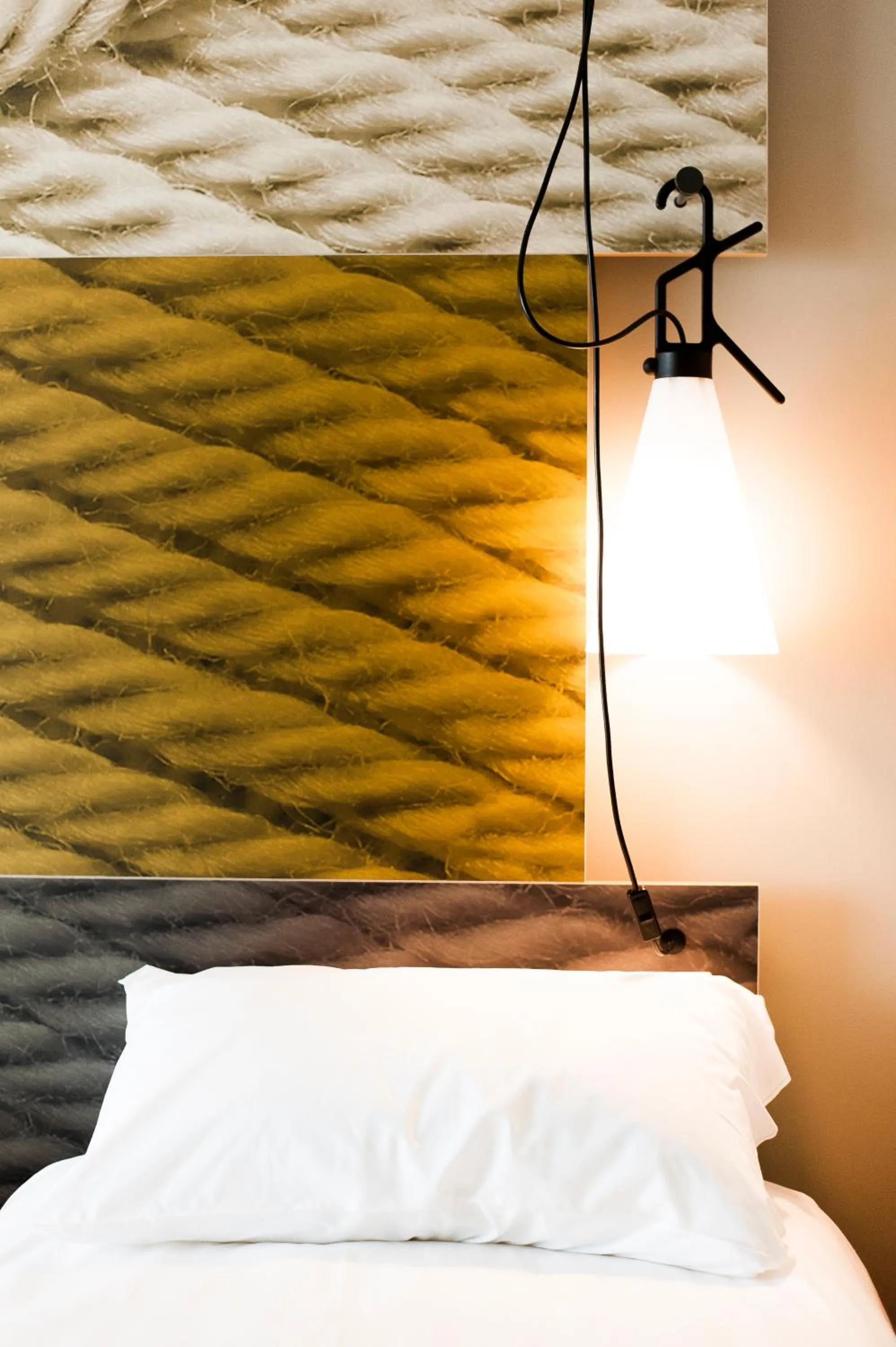 Decorative detail, Bed in Ibis Poznan Polnoc