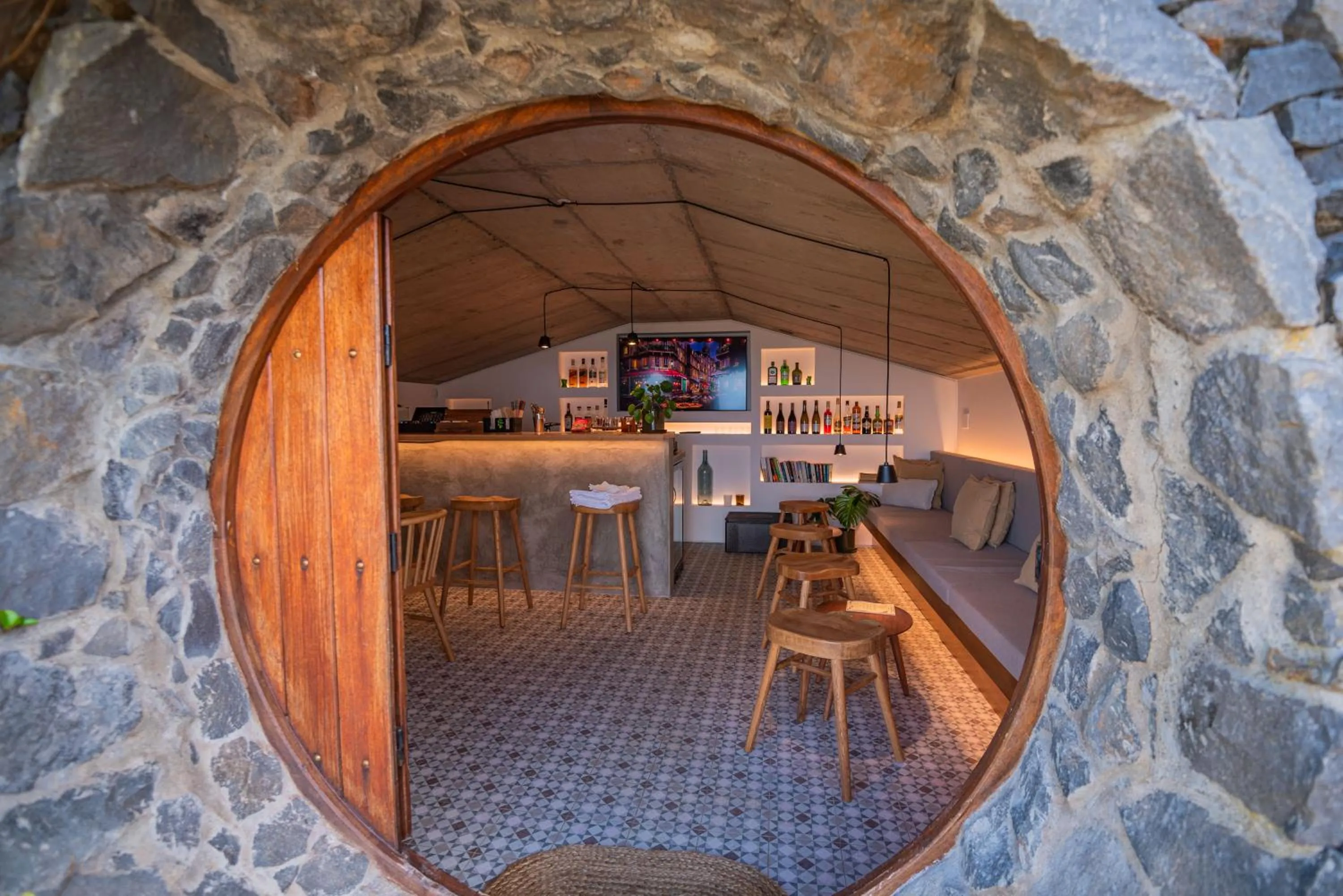 Lounge or bar in Casas da Levada