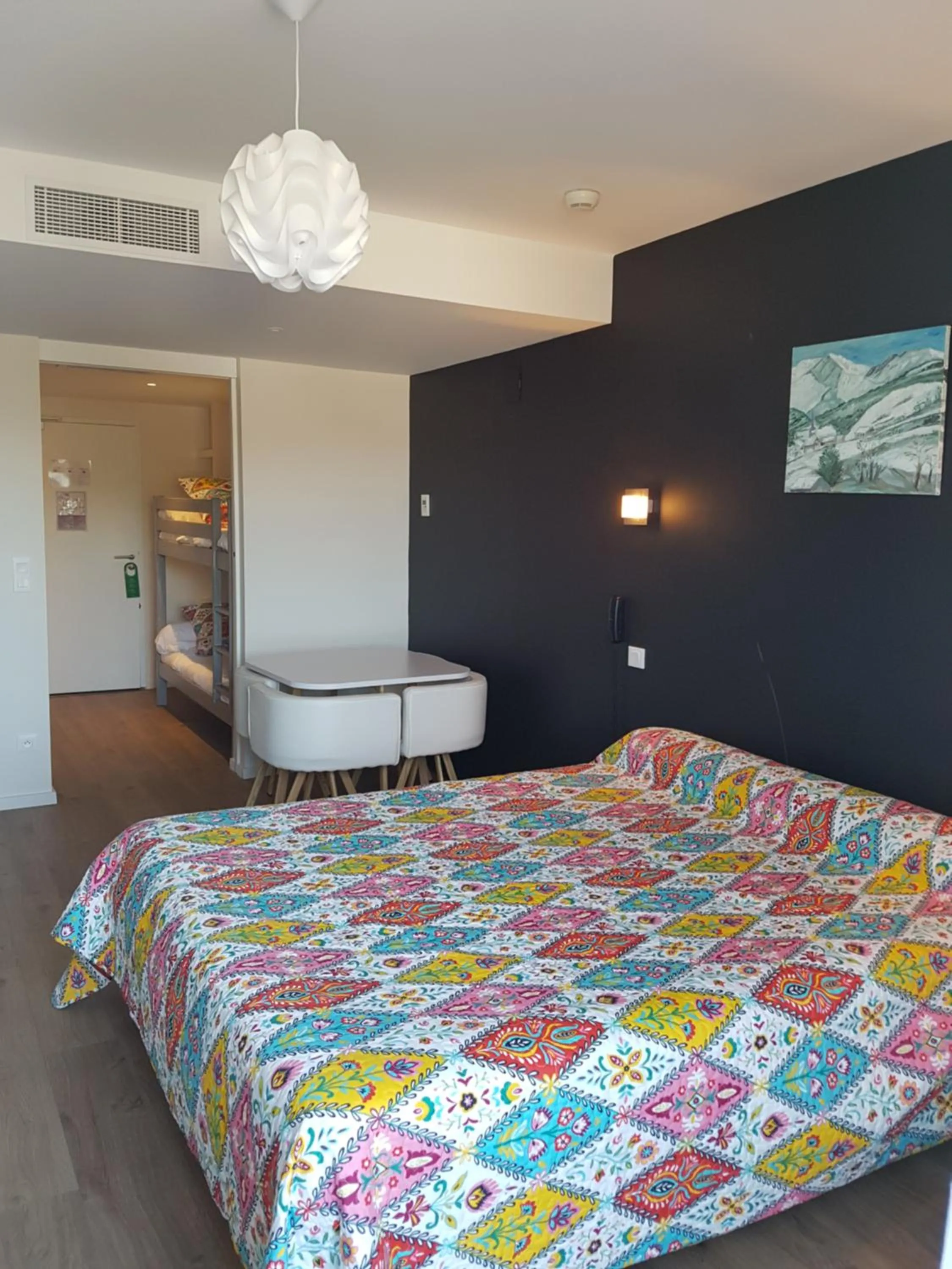 Bedroom, Bed in Hôtel Résidence Bergara