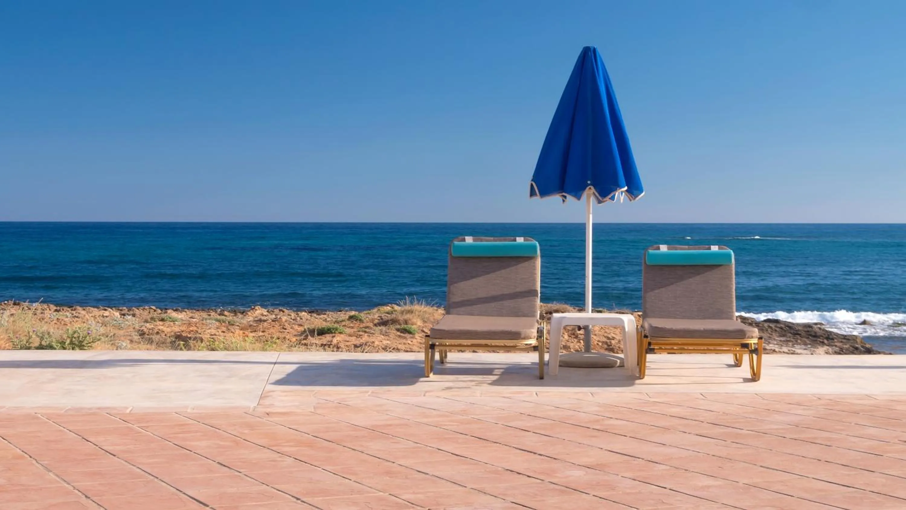 Sea view in Pyrgos Beach Hotel Apartments