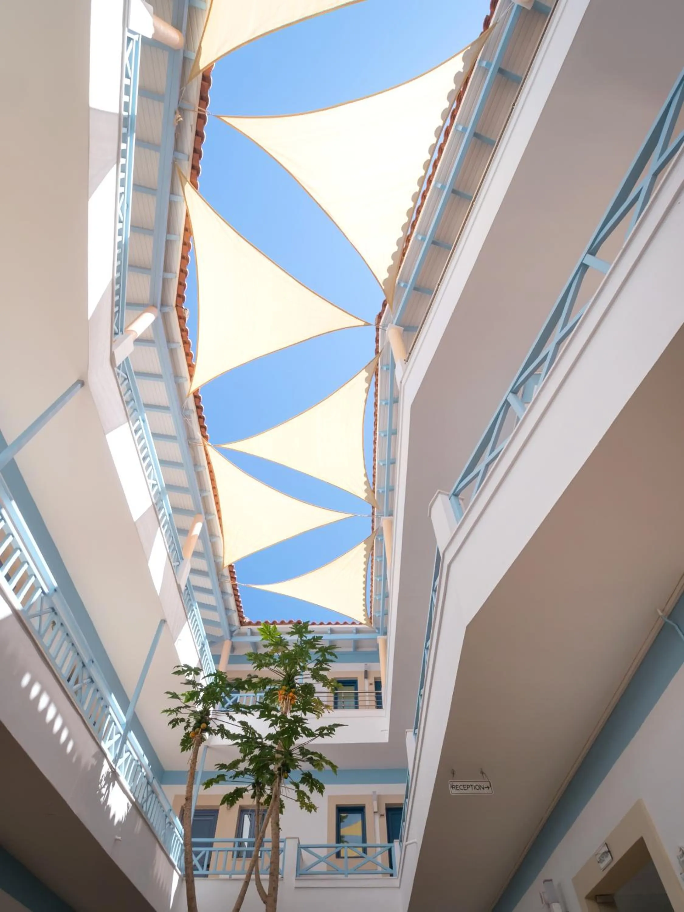Patio in Pyrgos Beach Hotel Apartments
