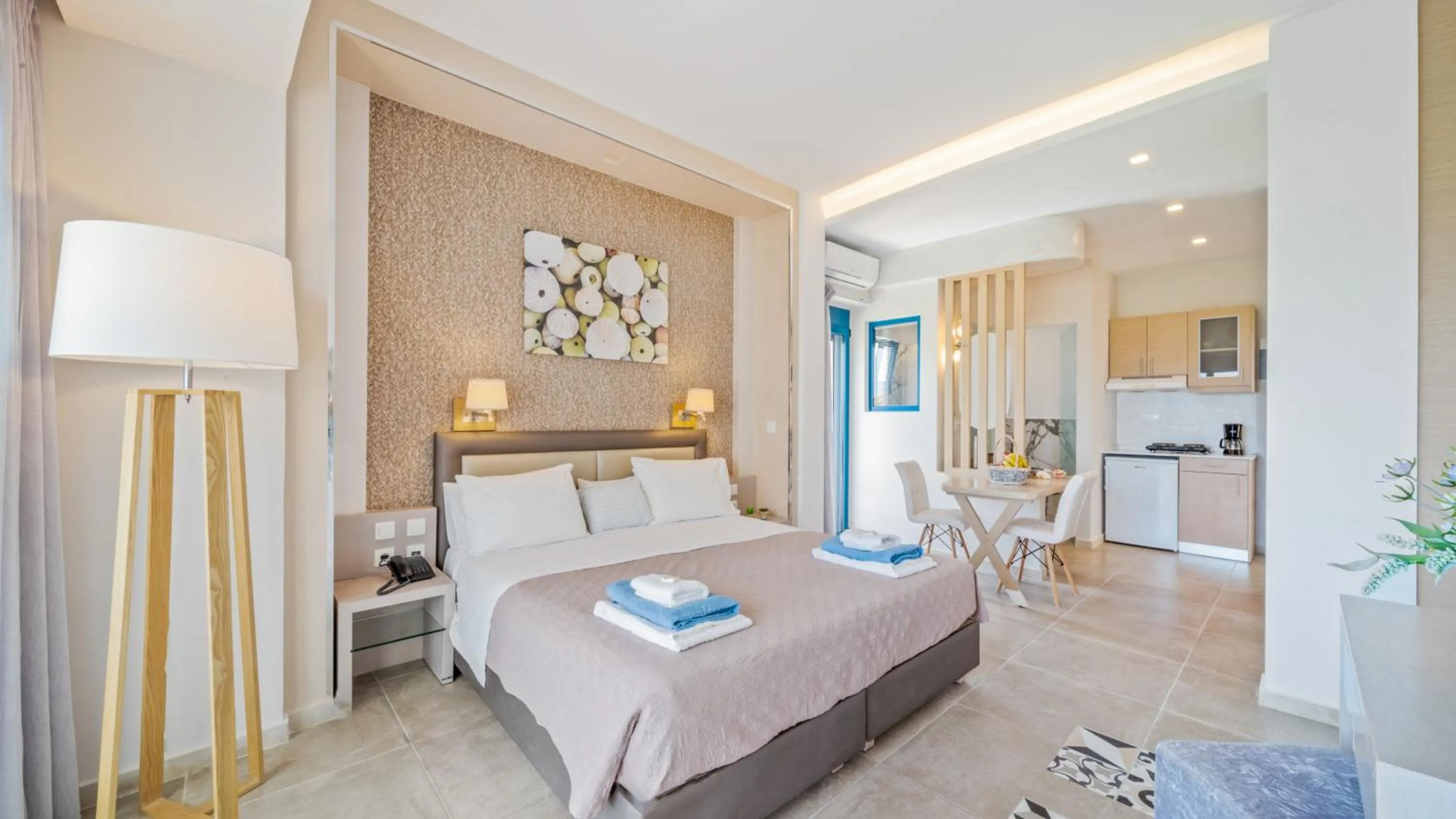 Bedroom, Bed in Pyrgos Beach Hotel Apartments