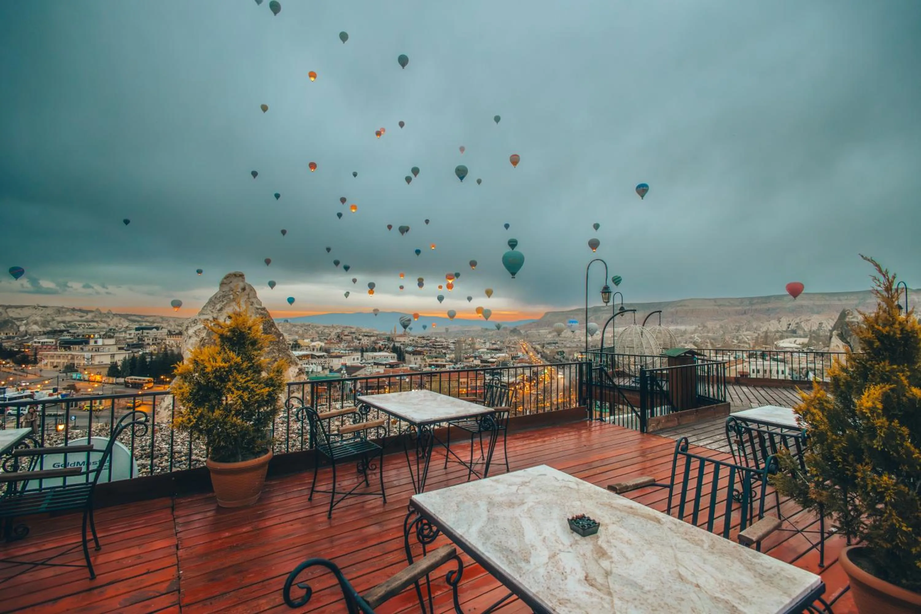 Patio in Bedrock Cave Hotel