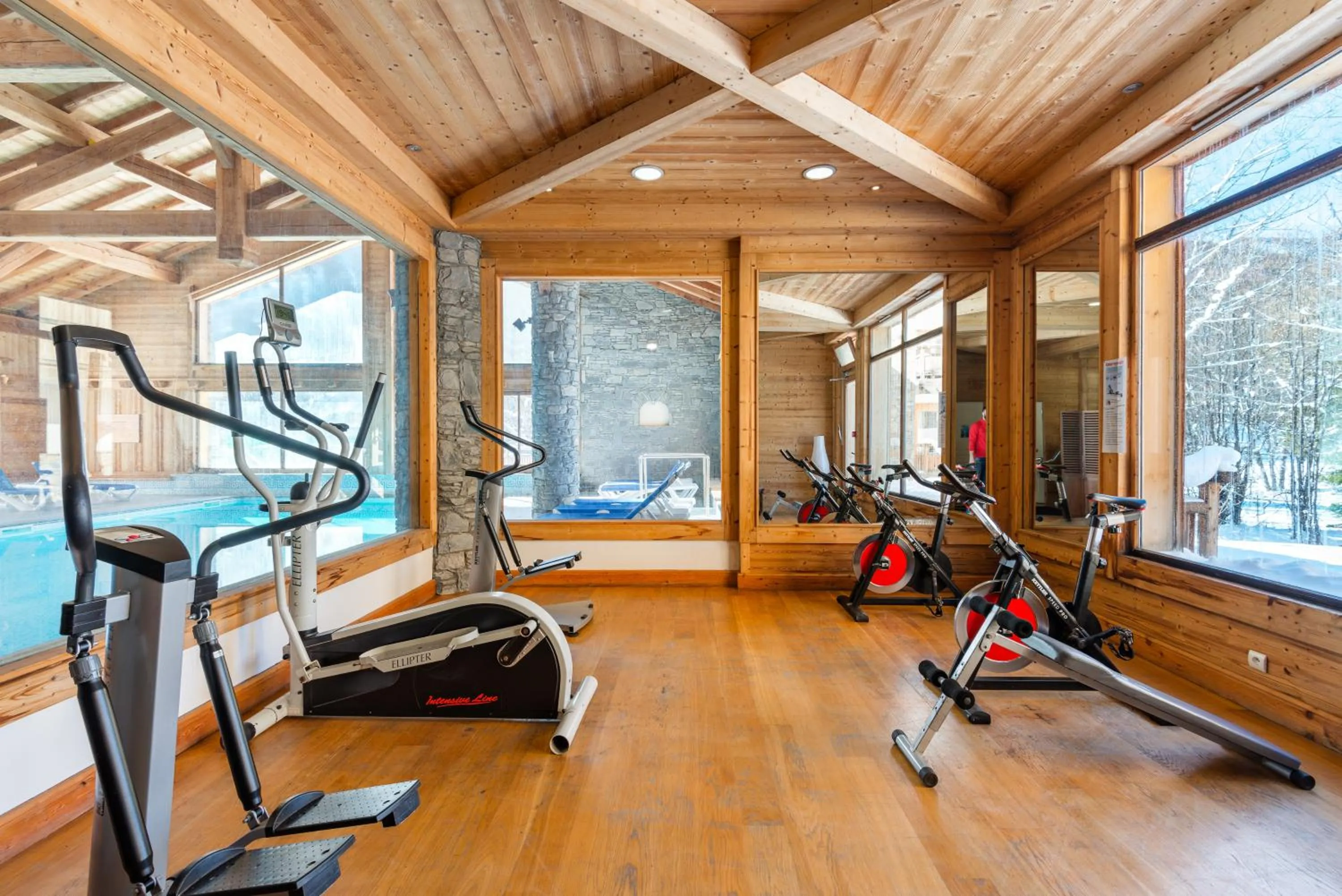 Fitness centre/facilities in Lagrange Vacances Le Hameau du Rocher Blanc