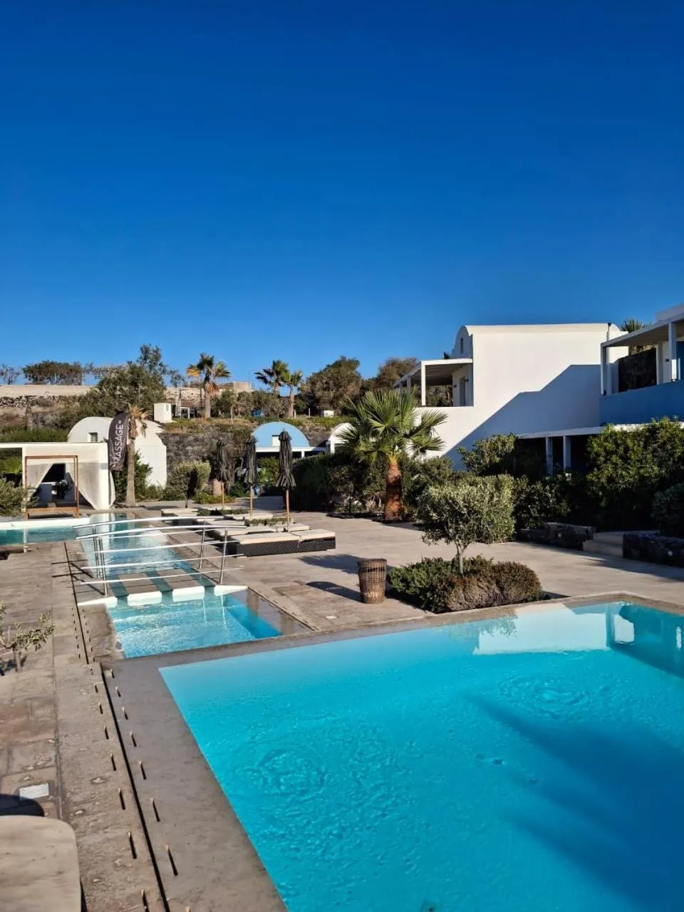 Swimming pool in Aurora Santorini