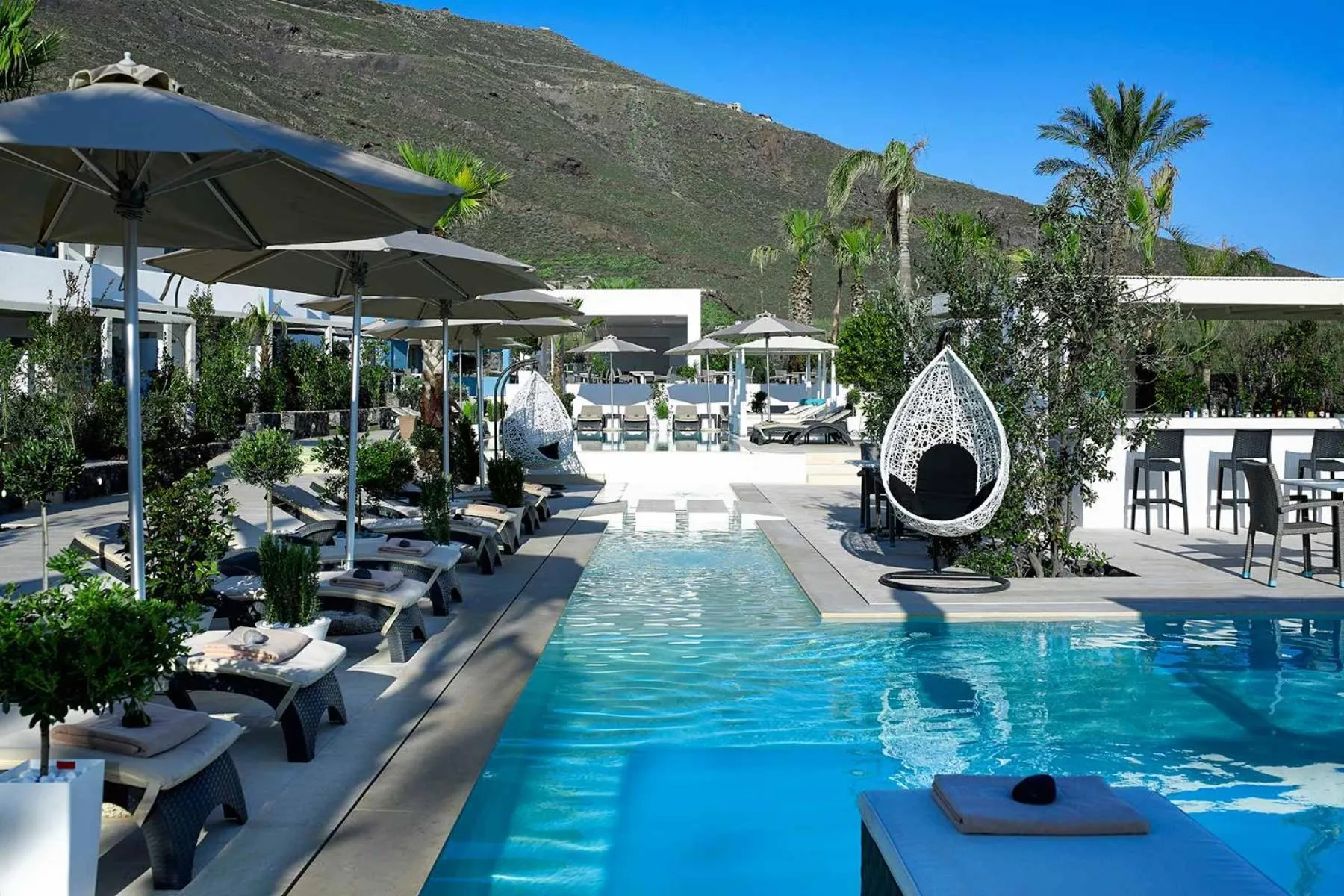 Swimming pool in Aurora Santorini