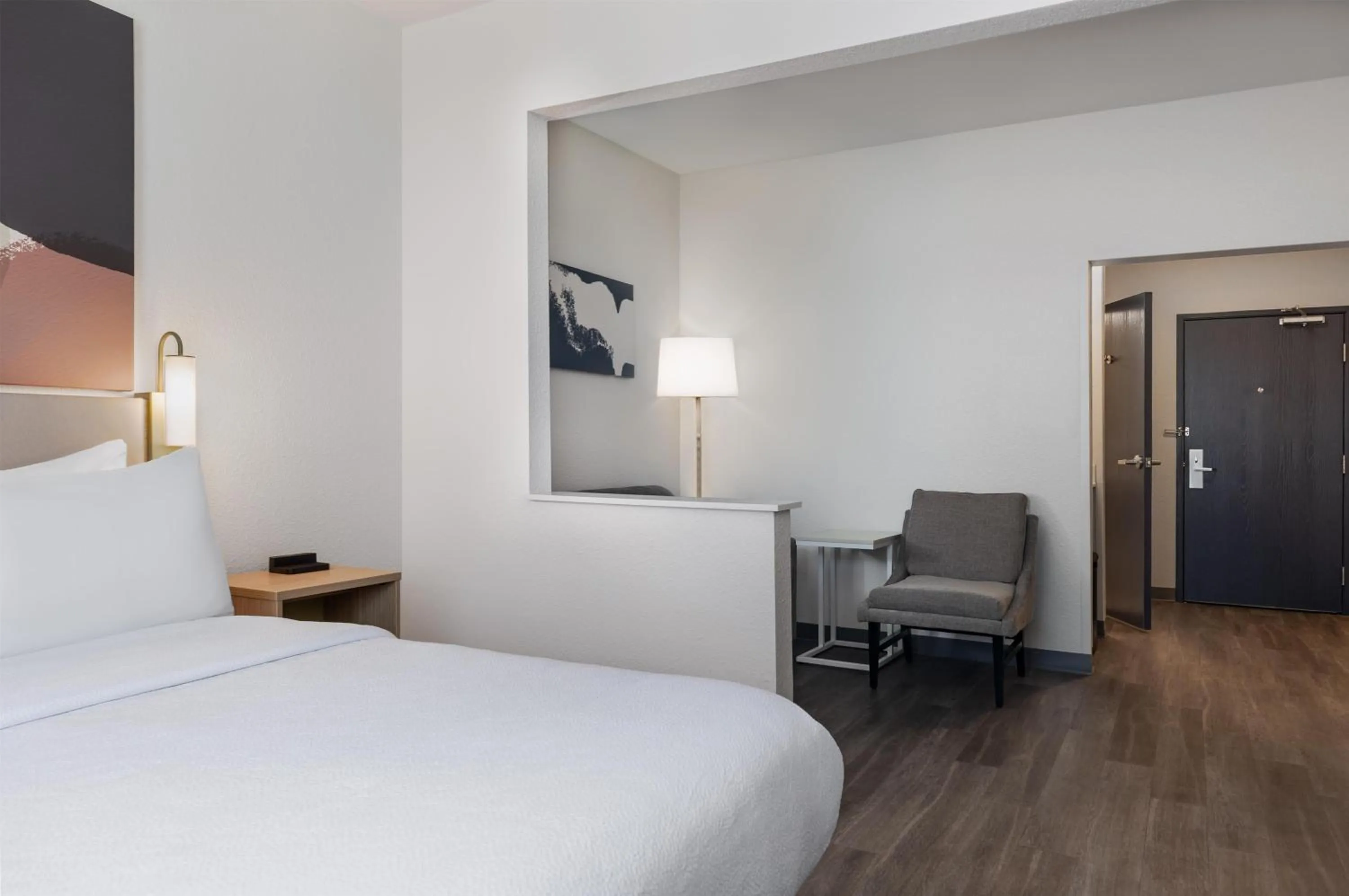 Bed in Spark by Hilton Indianapolis Northeast Fishers