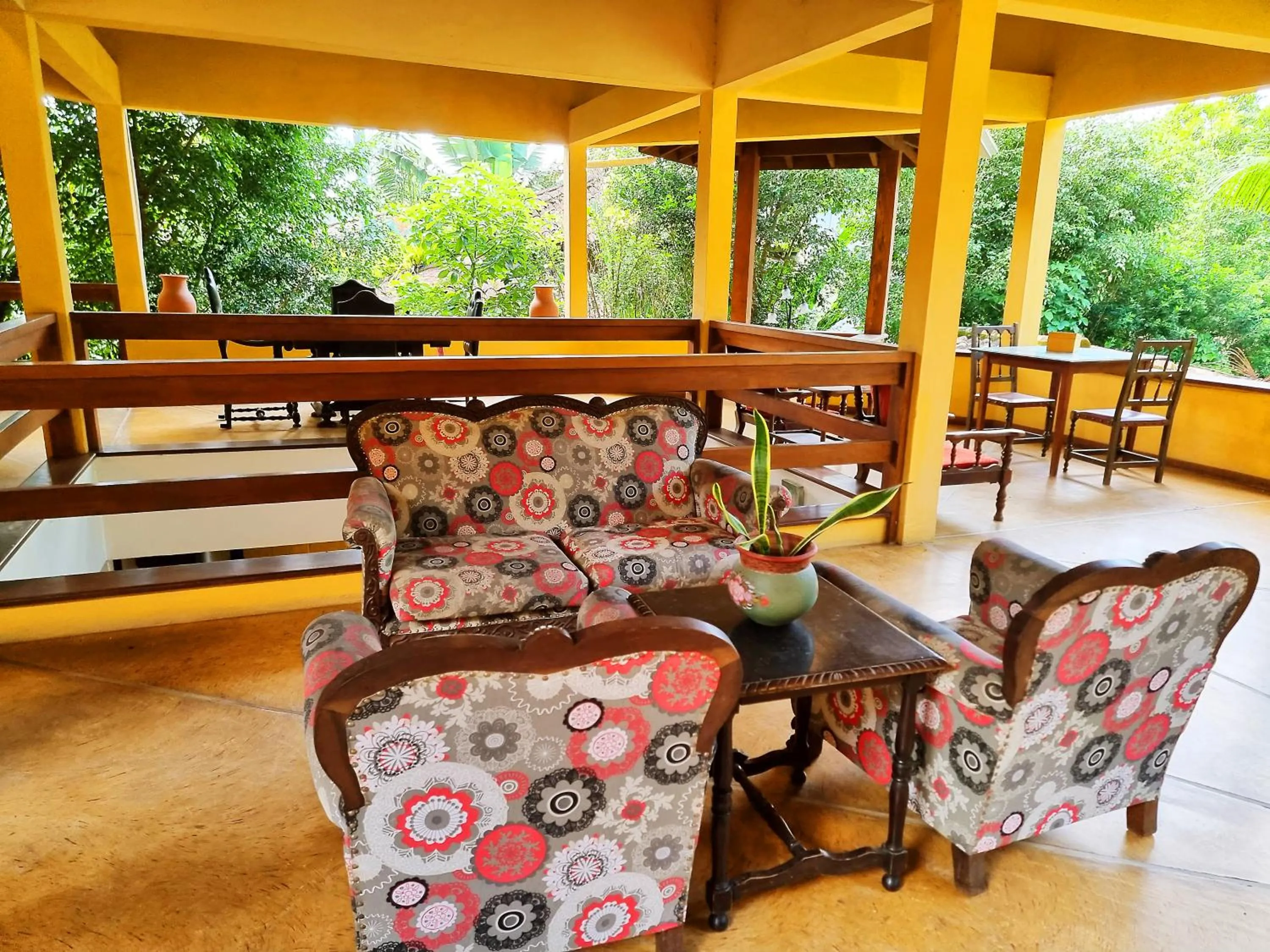 Seating area in Pousada Rumo dos Ventos