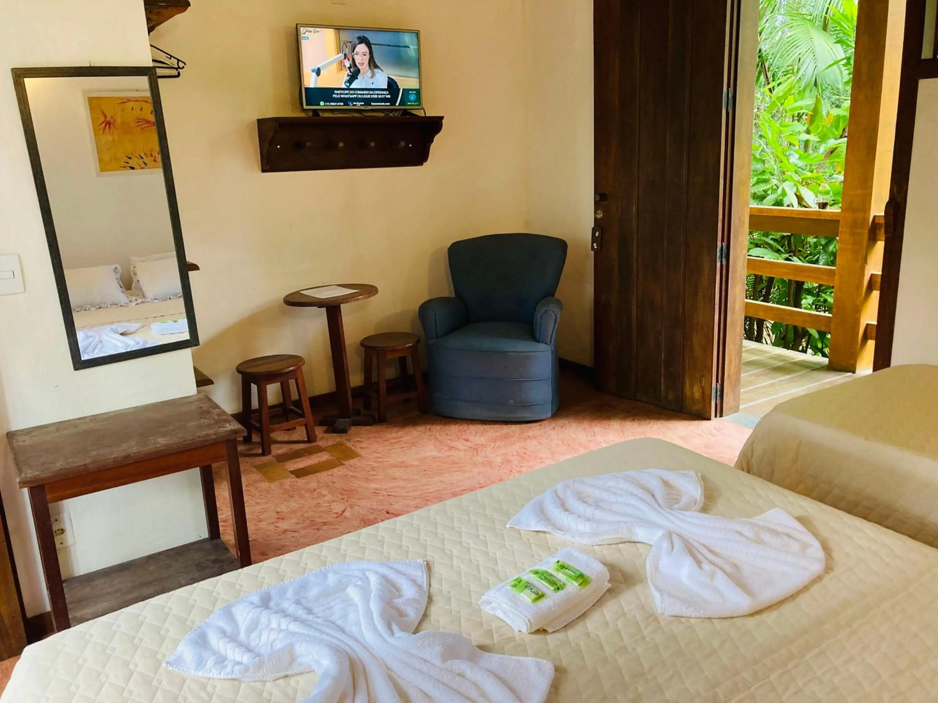 TV and multimedia, Bed in Pousada Rumo dos Ventos