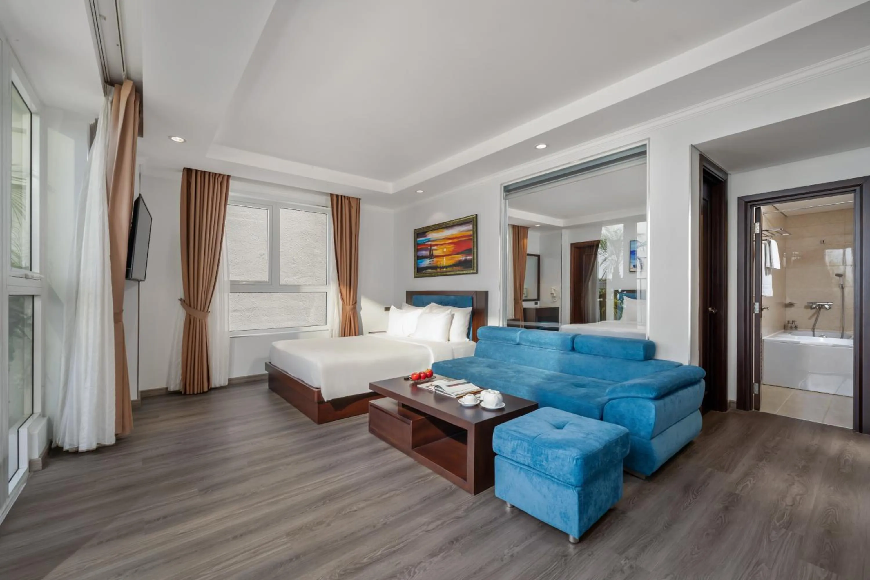 Bed in BlueSun Danang Beach Hotel