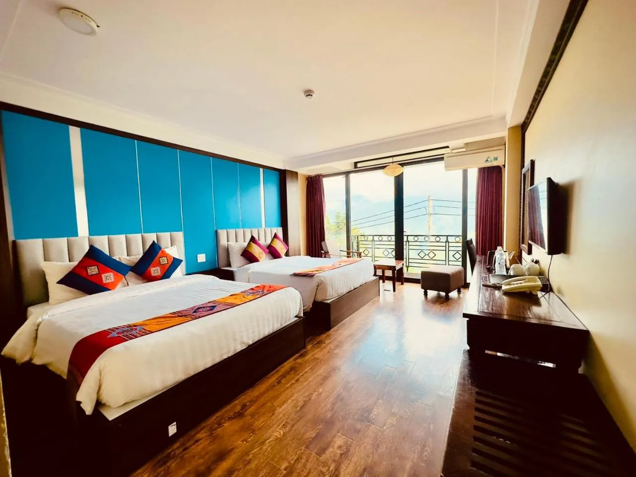 Bed in Sapa Vista Hotel