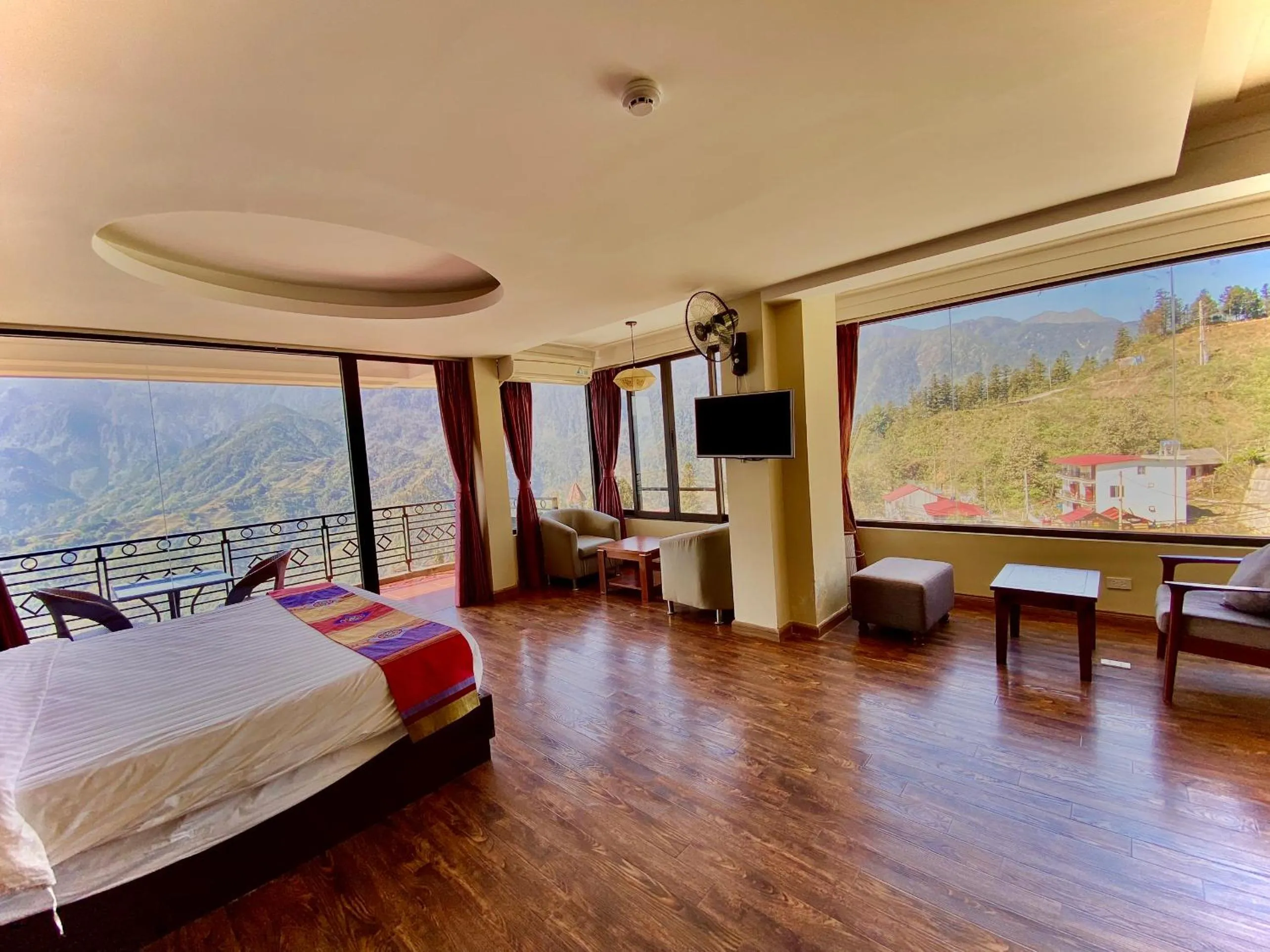 Bed in Sapa Vista Hotel
