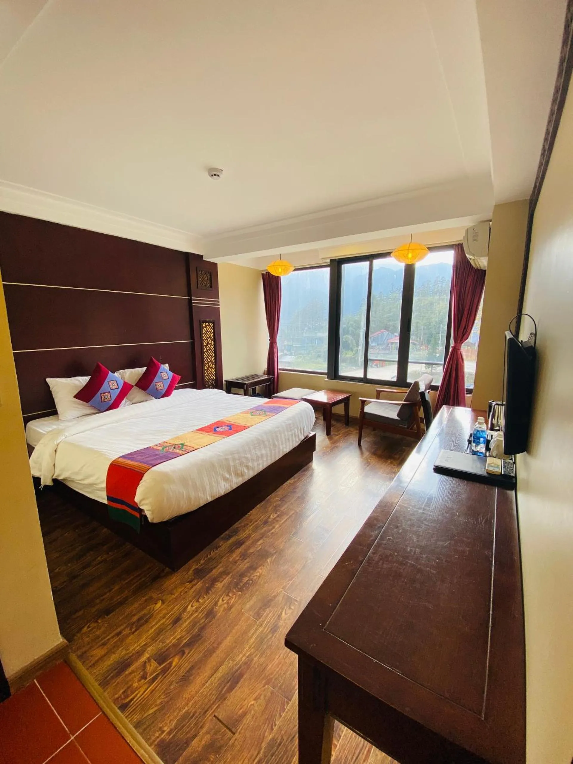 Bed in Sapa Vista Hotel