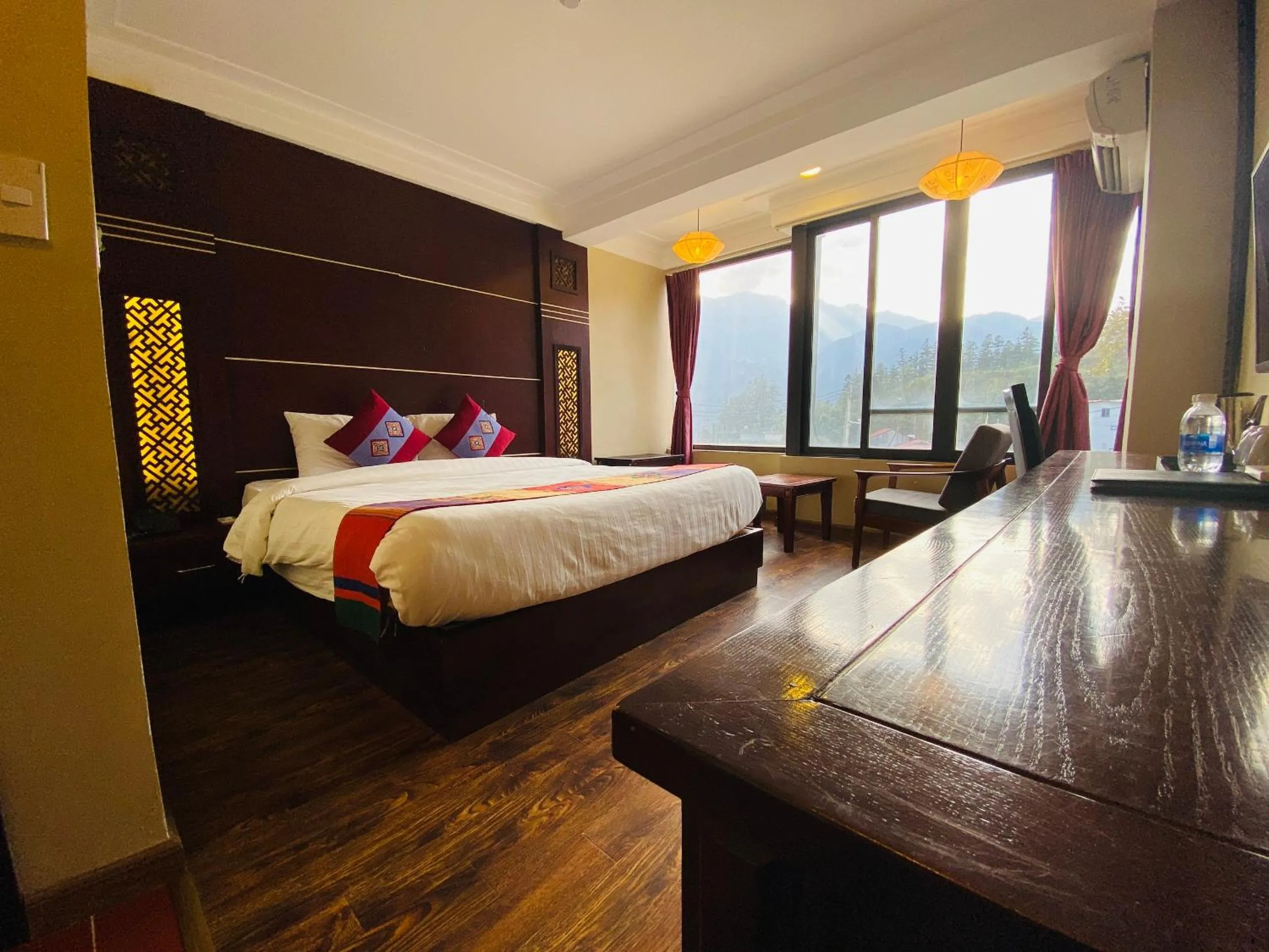 Bed in Sapa Vista Hotel